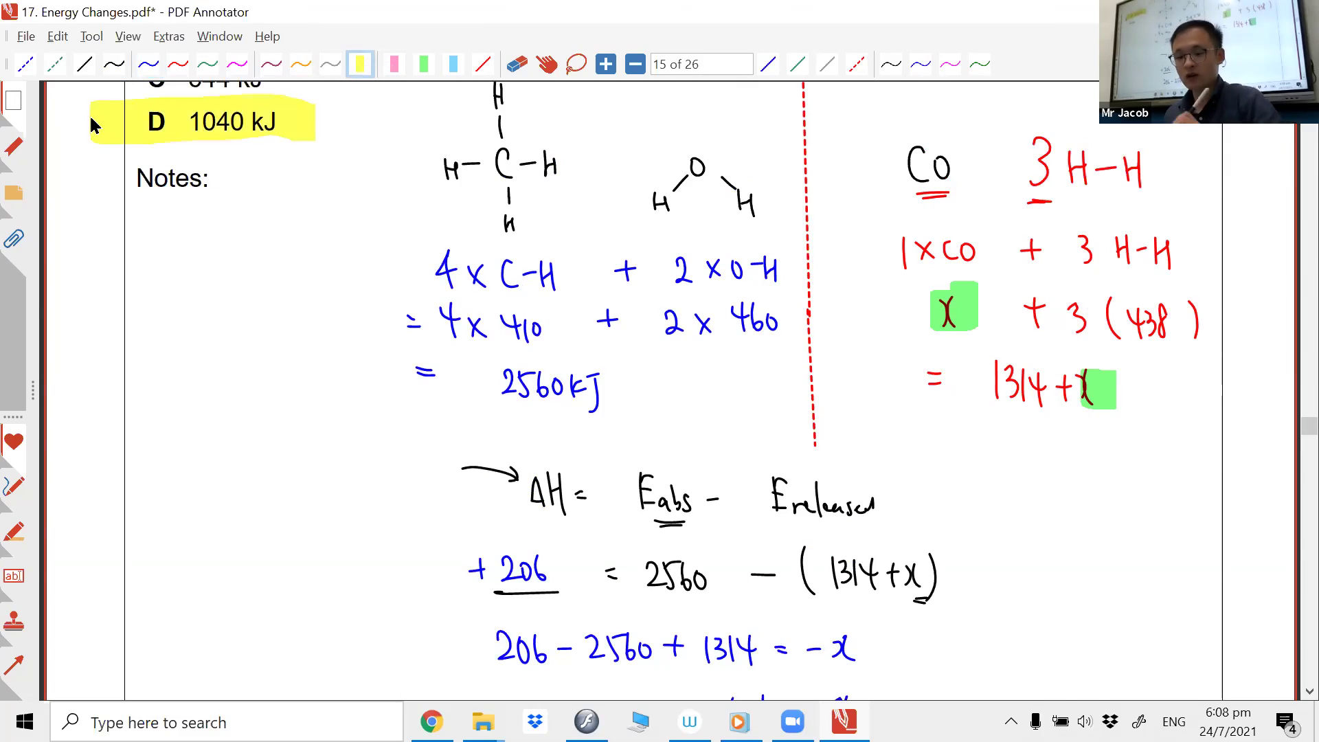 [ENERGY CHANGES] Enthalpy Change Calculation