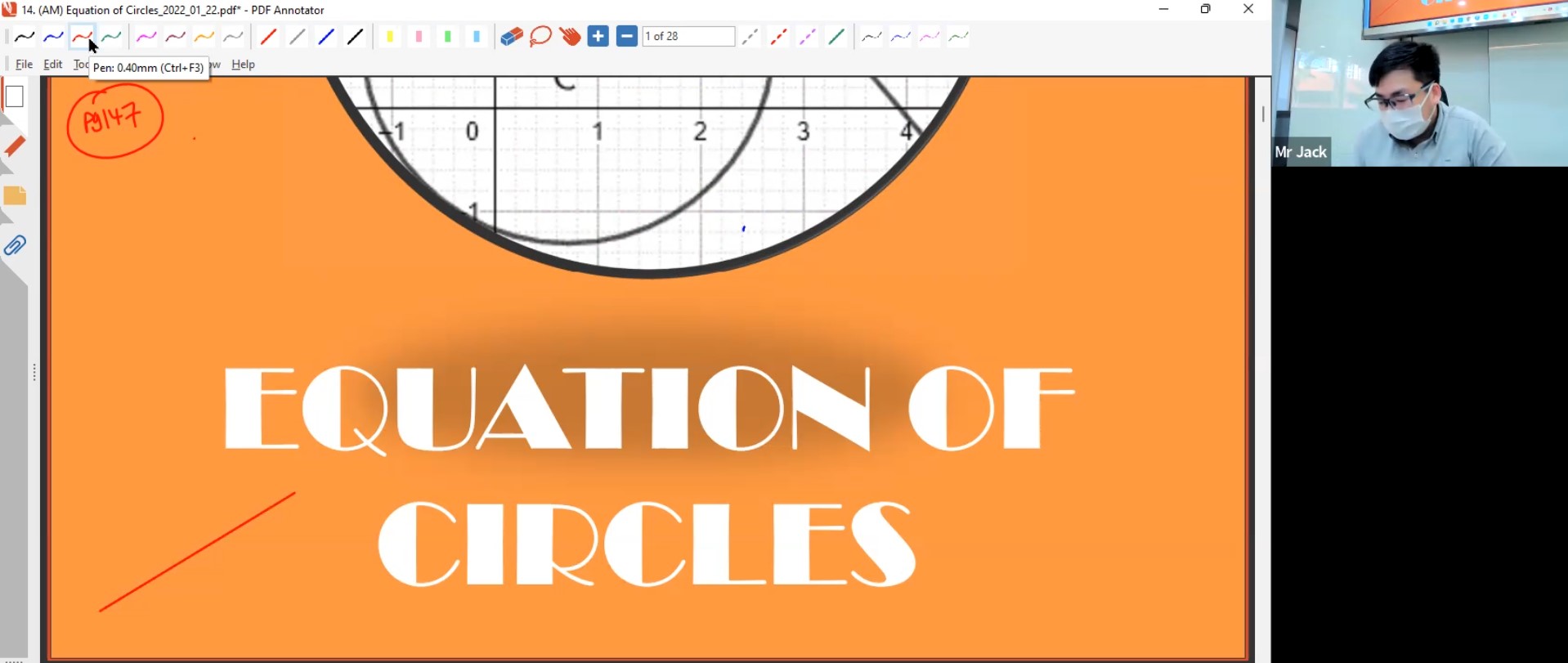22. (AM) Equation of Circles L1 [2022] - MJ