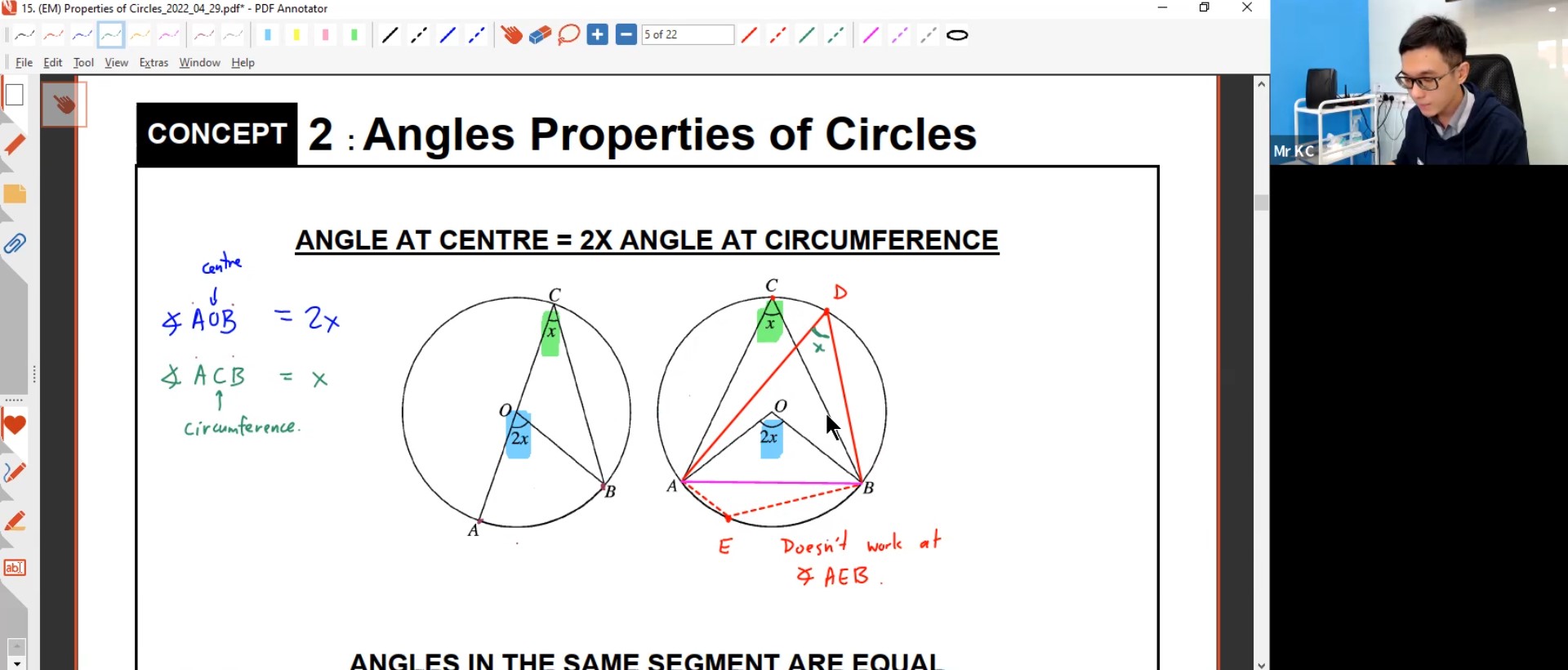 24. (EM) Properties of Circles [2022] - KC