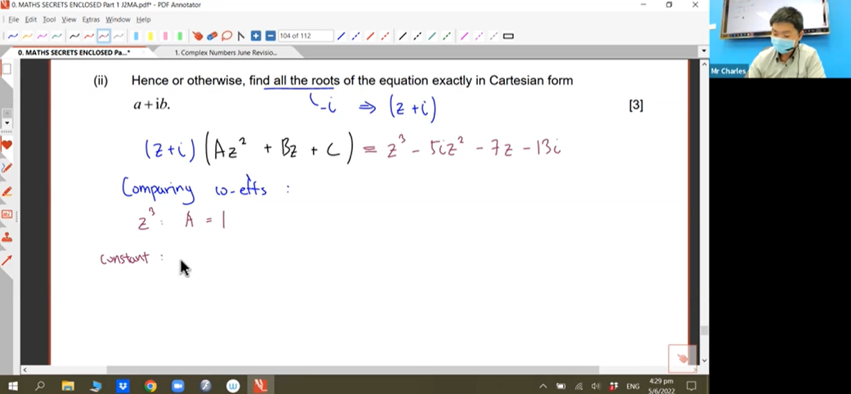 25.June Revision: Complex Numbers - CT [2022]