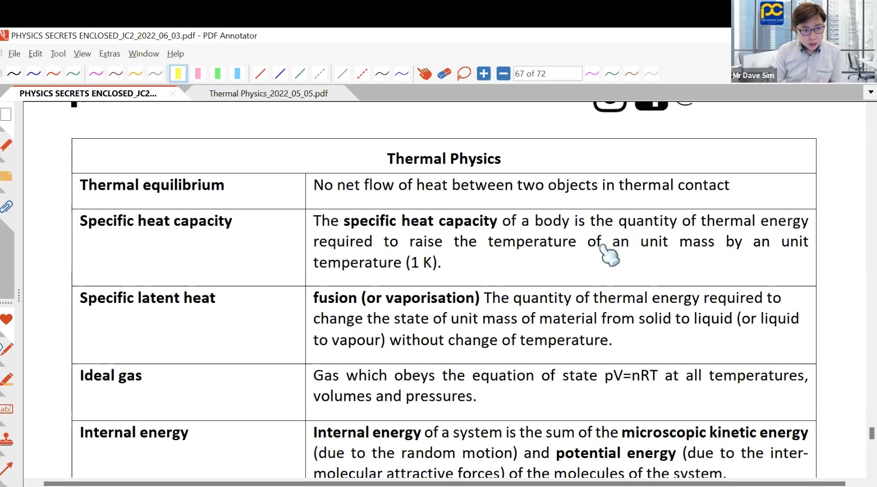 27A. (June Hol Add L1)_Thermodynamics + Forces Part I [2022] - MDS