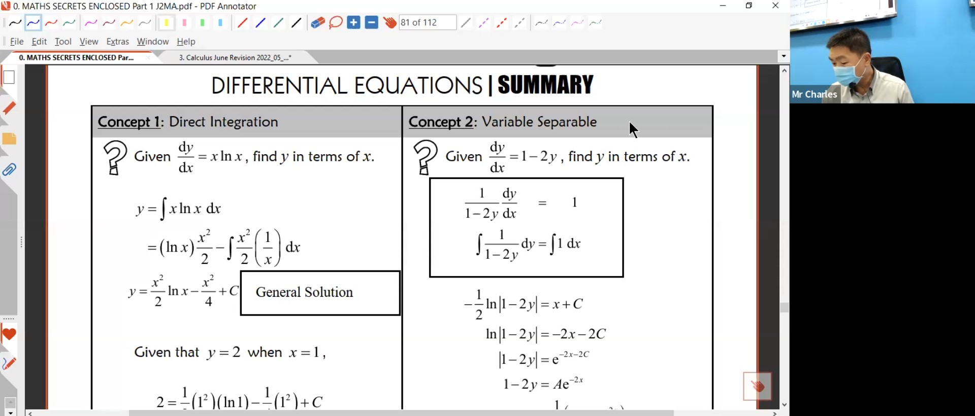 28. June Revision: Differential Equations [2022] - CT