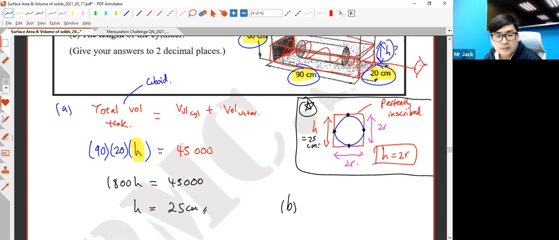 33. Surface Area & Volume L2 [2021]