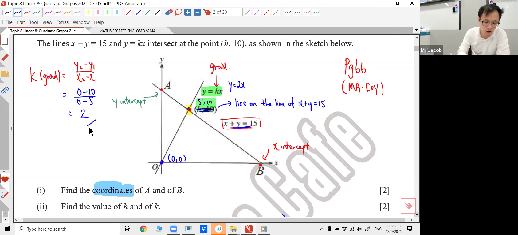 [LINEAR GRAPHS] Cartesian Coordinates, Straight Lines, Gradient