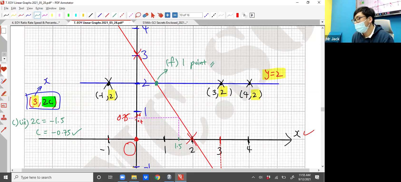 [LINEAR GRAPHS] Cartesian Coordinates, Straight Lines, Gradient