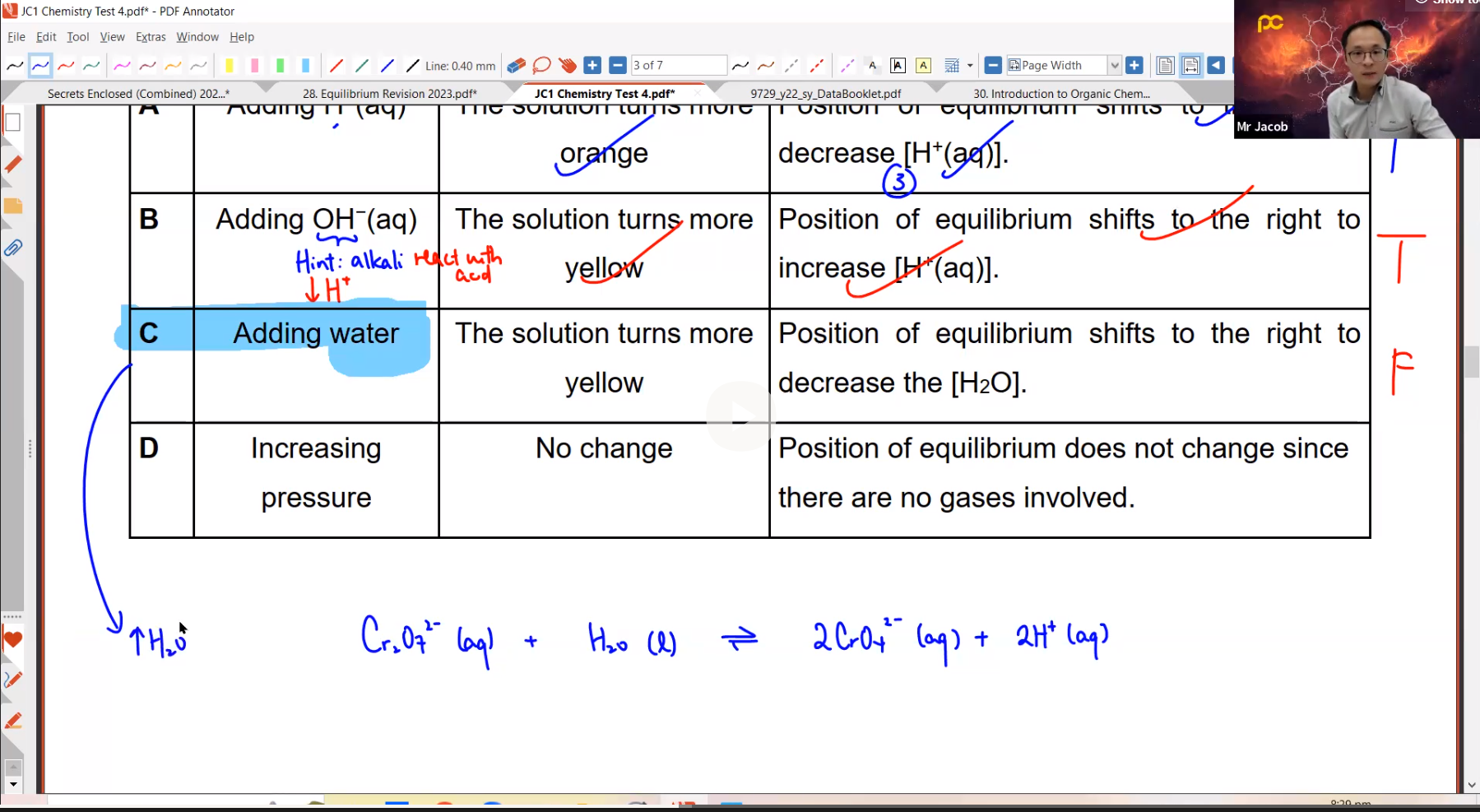 40. Year End Revision - Chemical Equilibrium L2 + Introduction to Organic Chemistry L1 [2023] Mr J.Tan