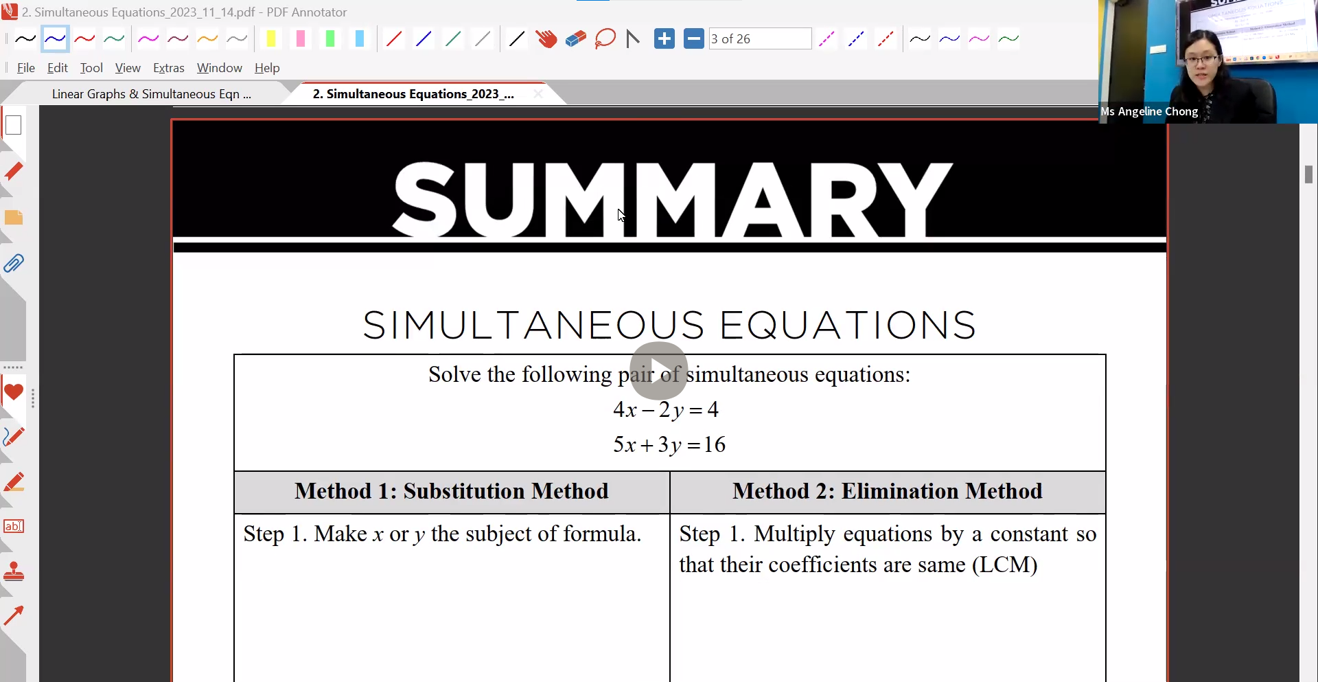 4. Simultaneous Equations L2 + Revision [2024] Ms AC