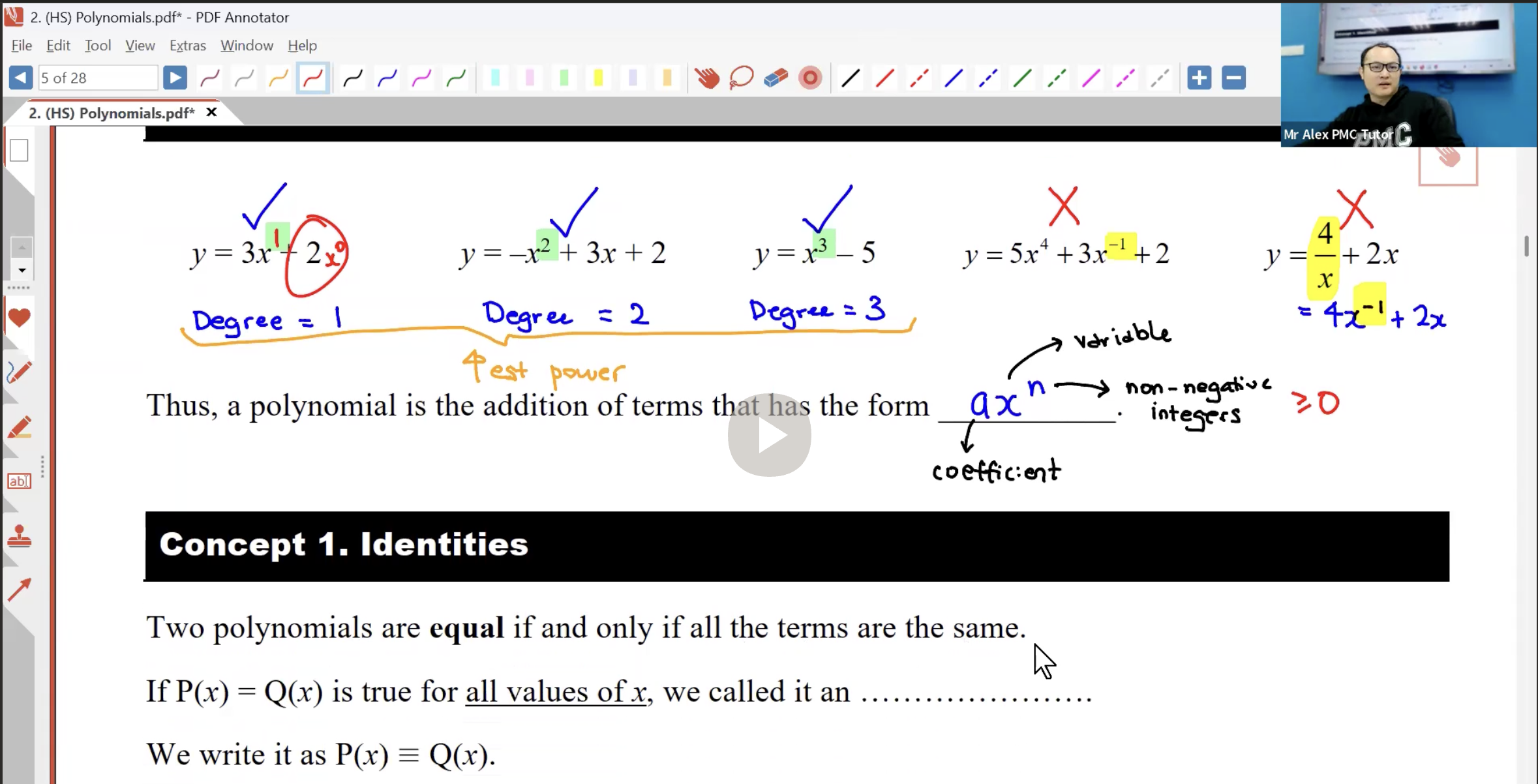 48. Headstart L5: Quadratic Functions and Graphs L2 + Polynomials L1 [2025] - Mr AA