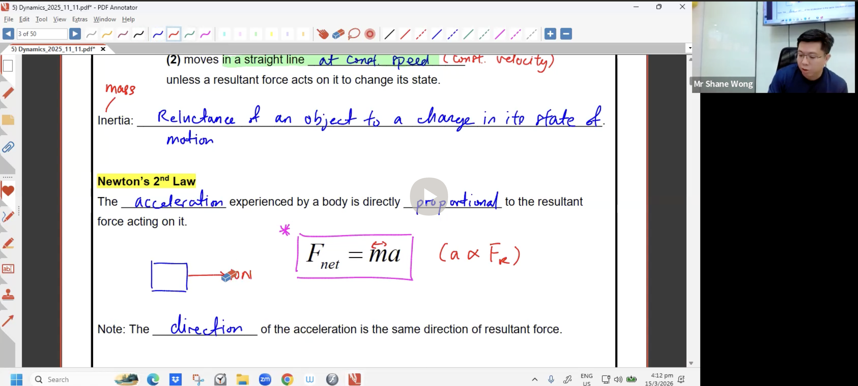 13. Dynamics 2 [2026] - Mr SW [Part 1]