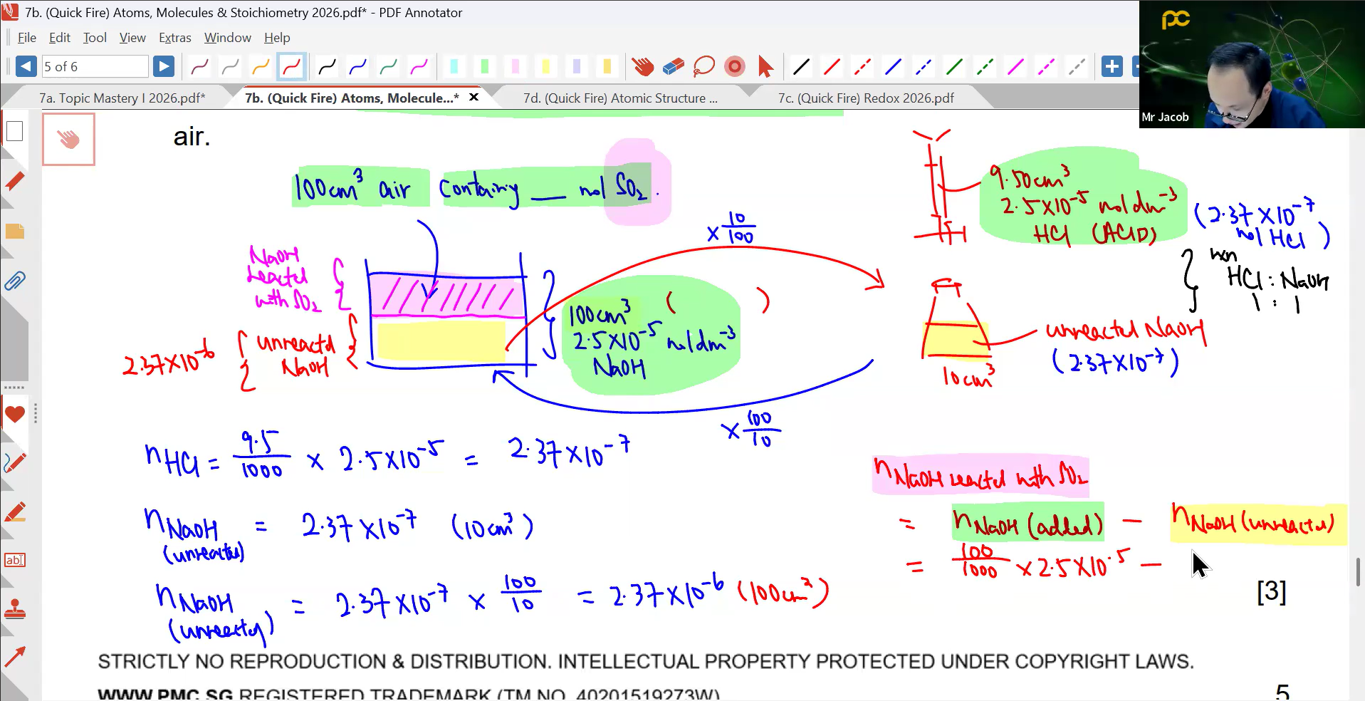 14a. March Holiday Additional Lesson - Topic Mastery I (AMS, Redox, Atomic Structure) [2026] - Mr JT