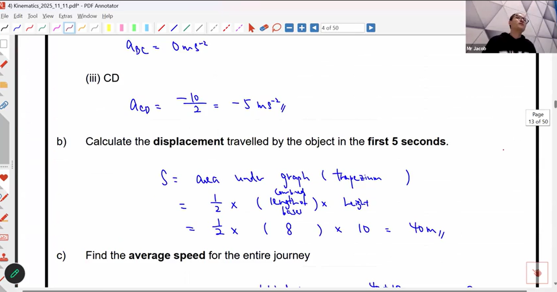 14b. March Holiday Additional Lesson - (P) Kinematics 2 & 3 [2026] - Mr JT