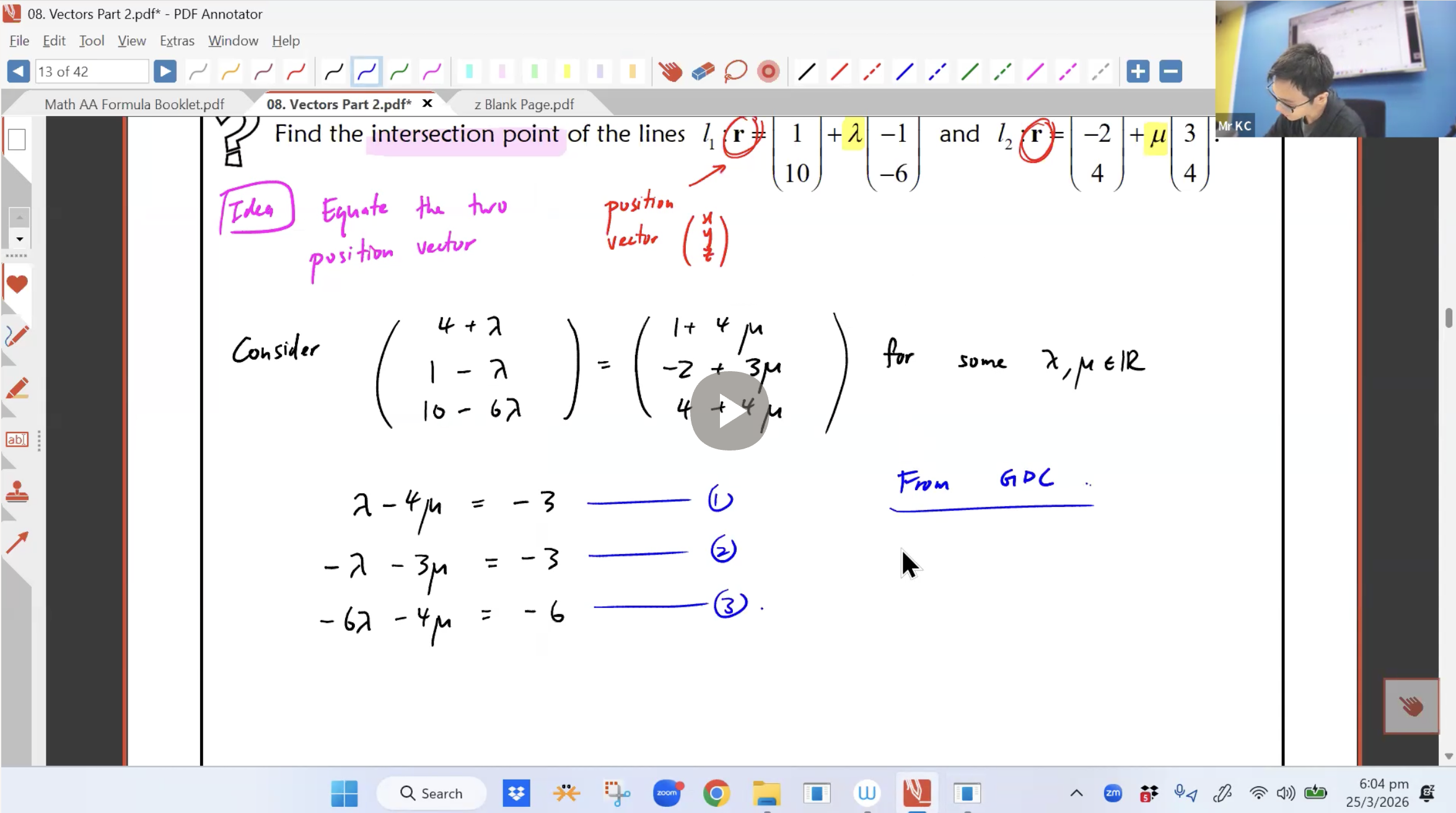 15. Vectors L3 [2026] - Mr KC