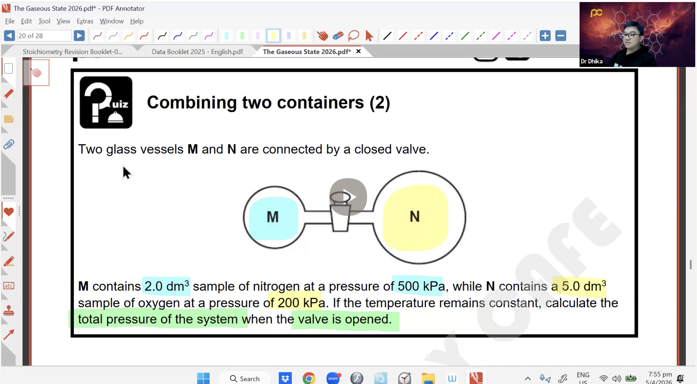 16. (Revision) Stoichiometry + Gaseous [2026] - Dr D