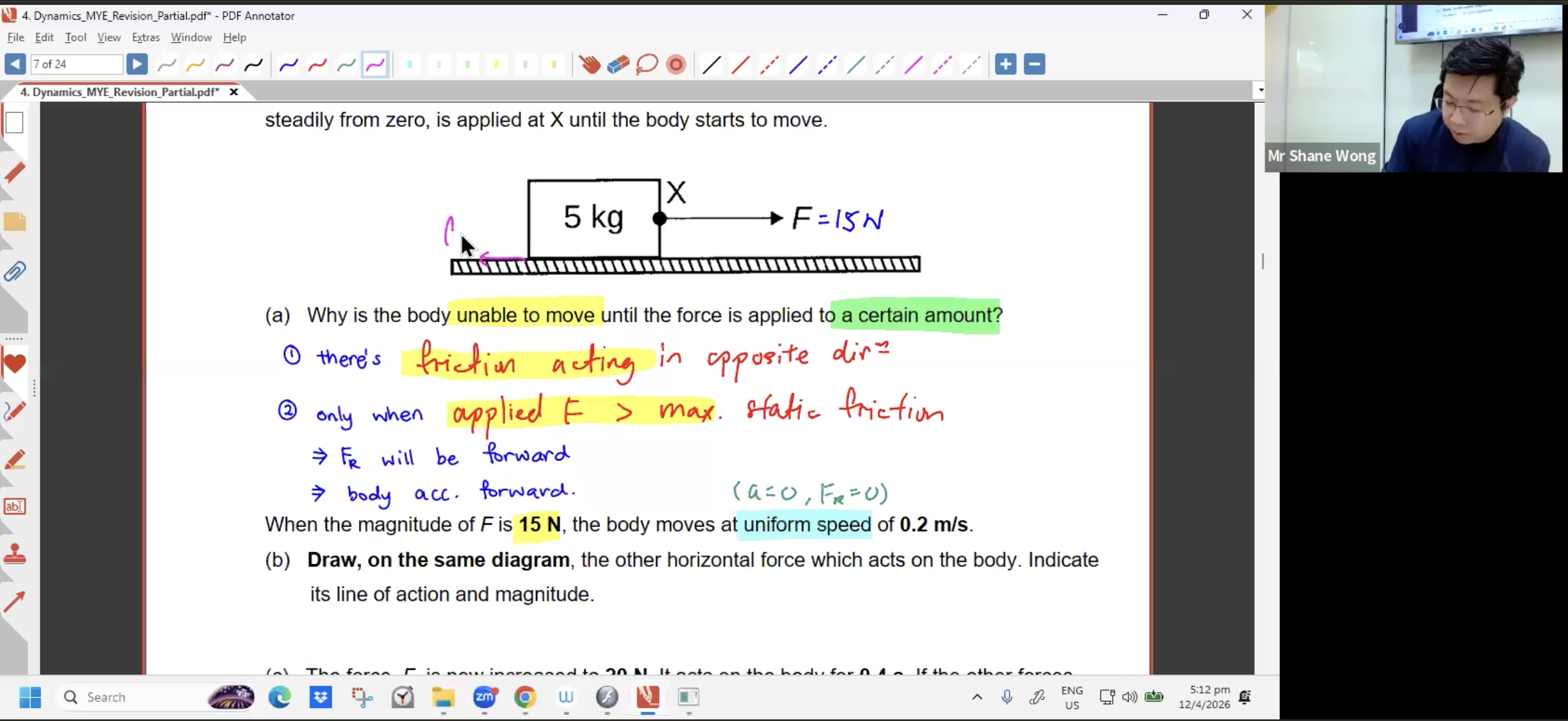 17. MYE Revision L2 - (Dynamics) [2026] - Mr SW