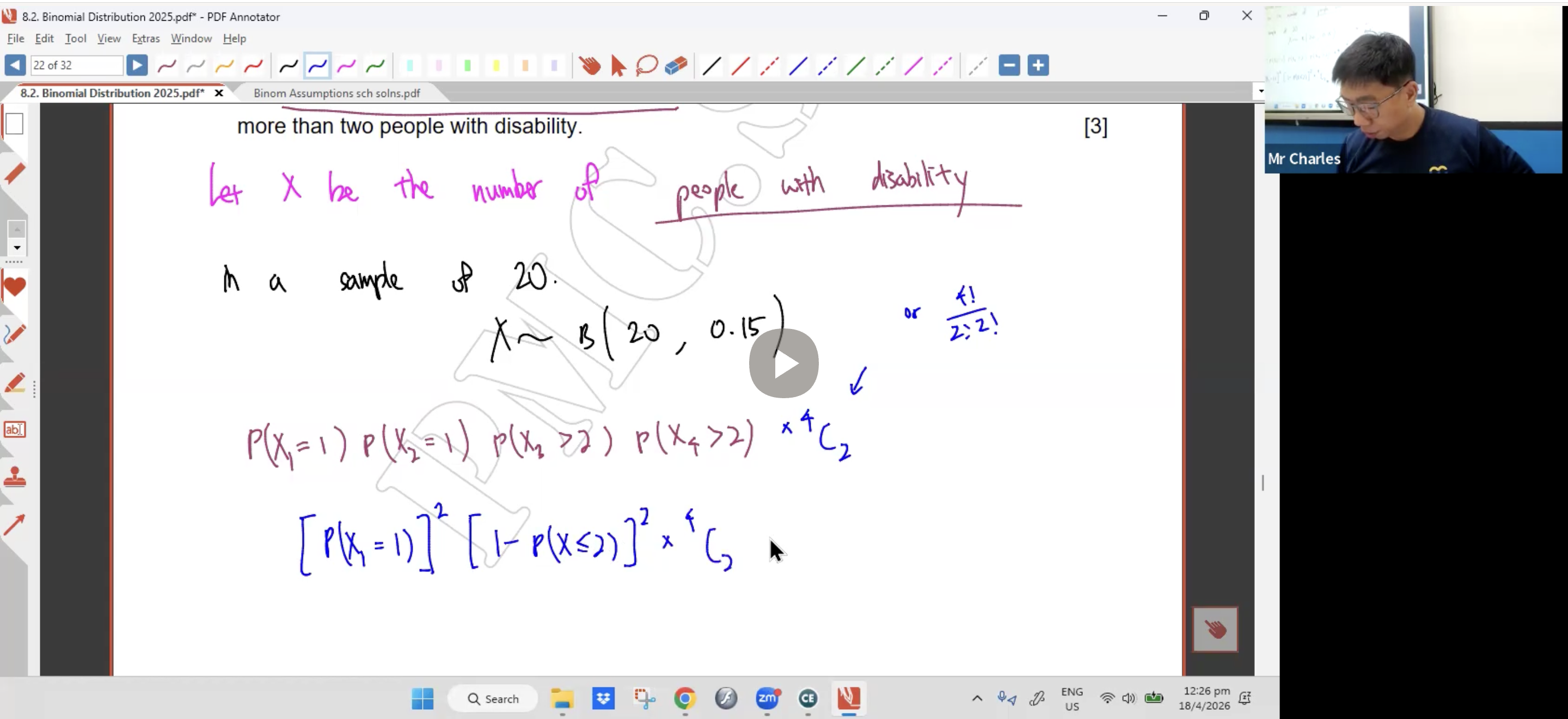 18. DRV & Binomial Distribution L3 [2026] - Mr CT