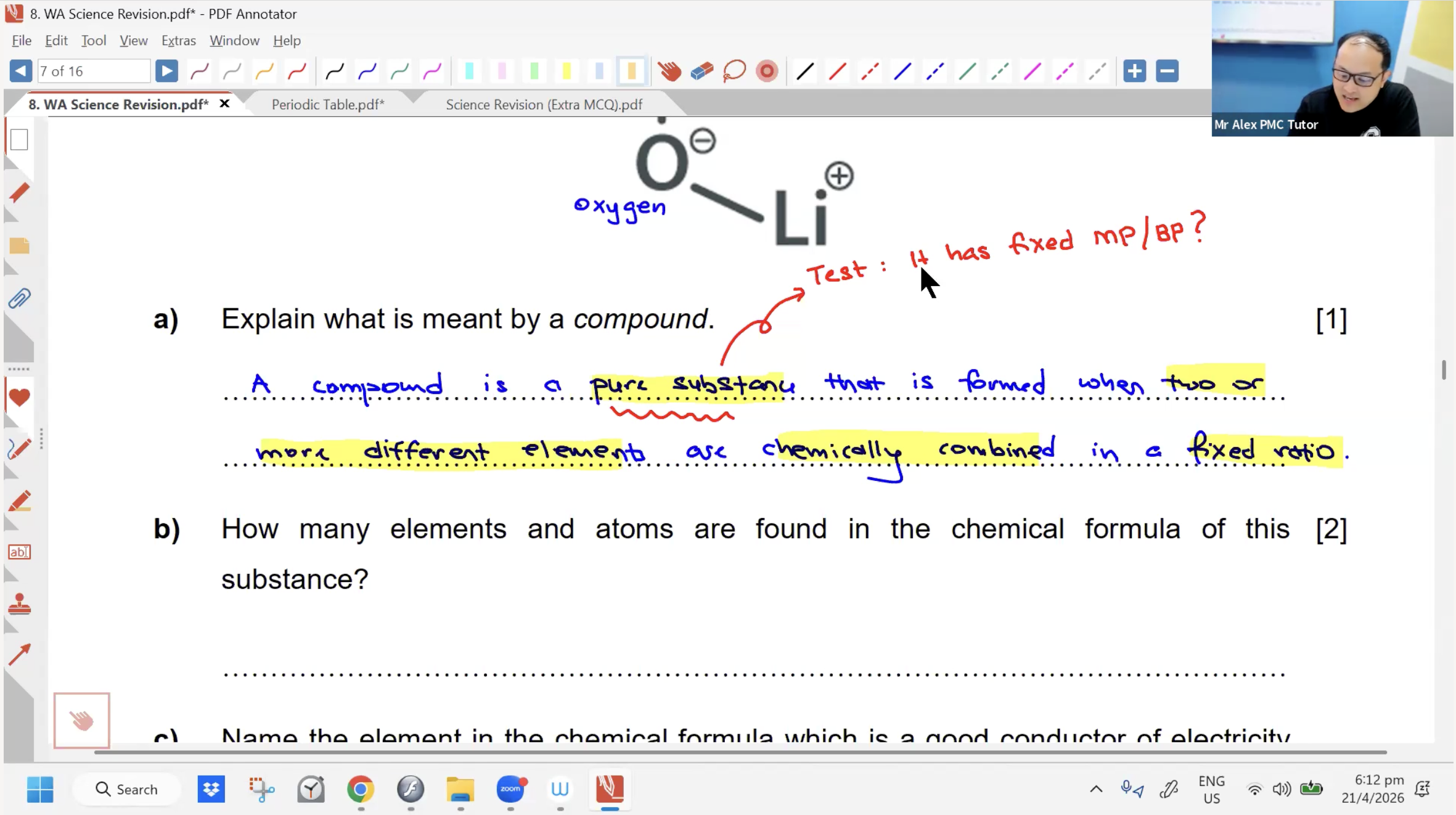 19. WA Science Revision (Chemistry) [2026] - Mr AA