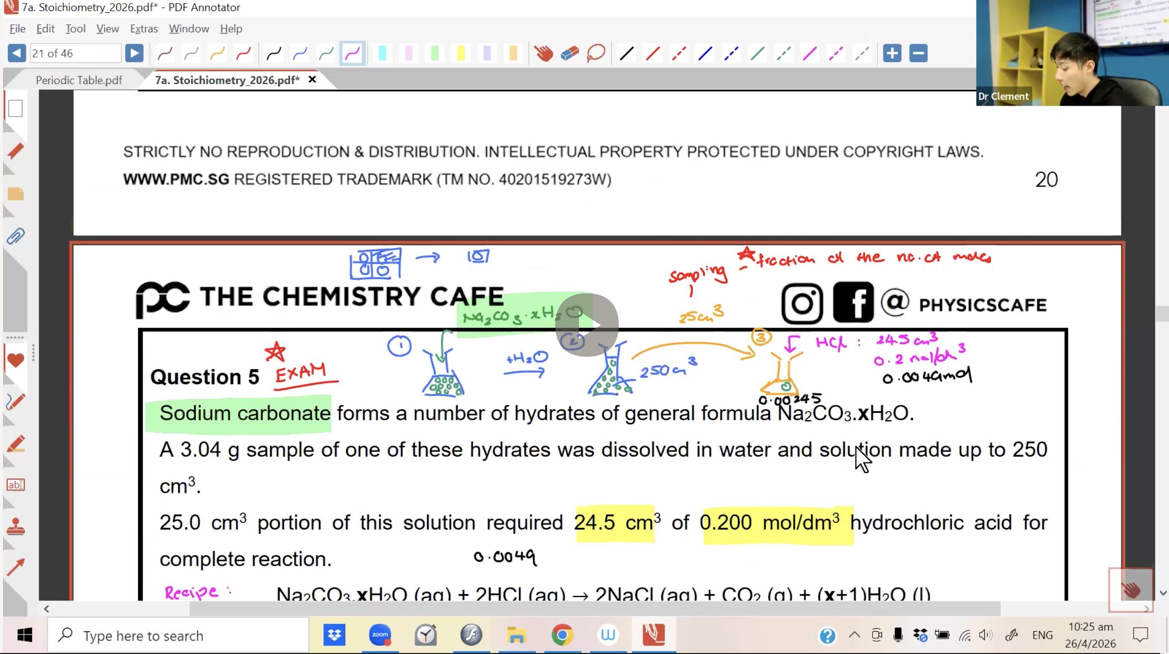 19. Stoichiometry 2 [2026] - Dr C