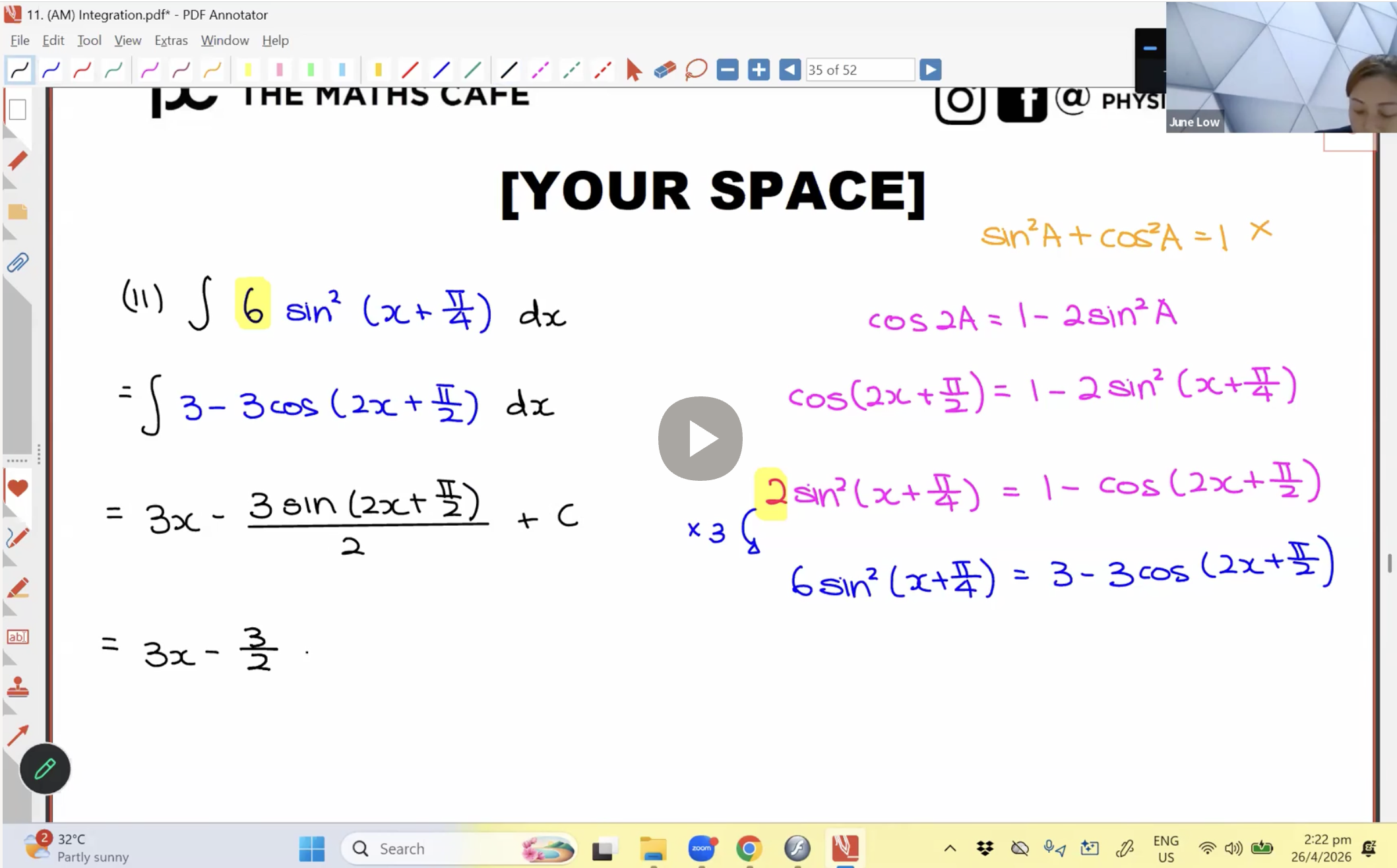 19. (AM) Integration 2 [2026] - Ms JL