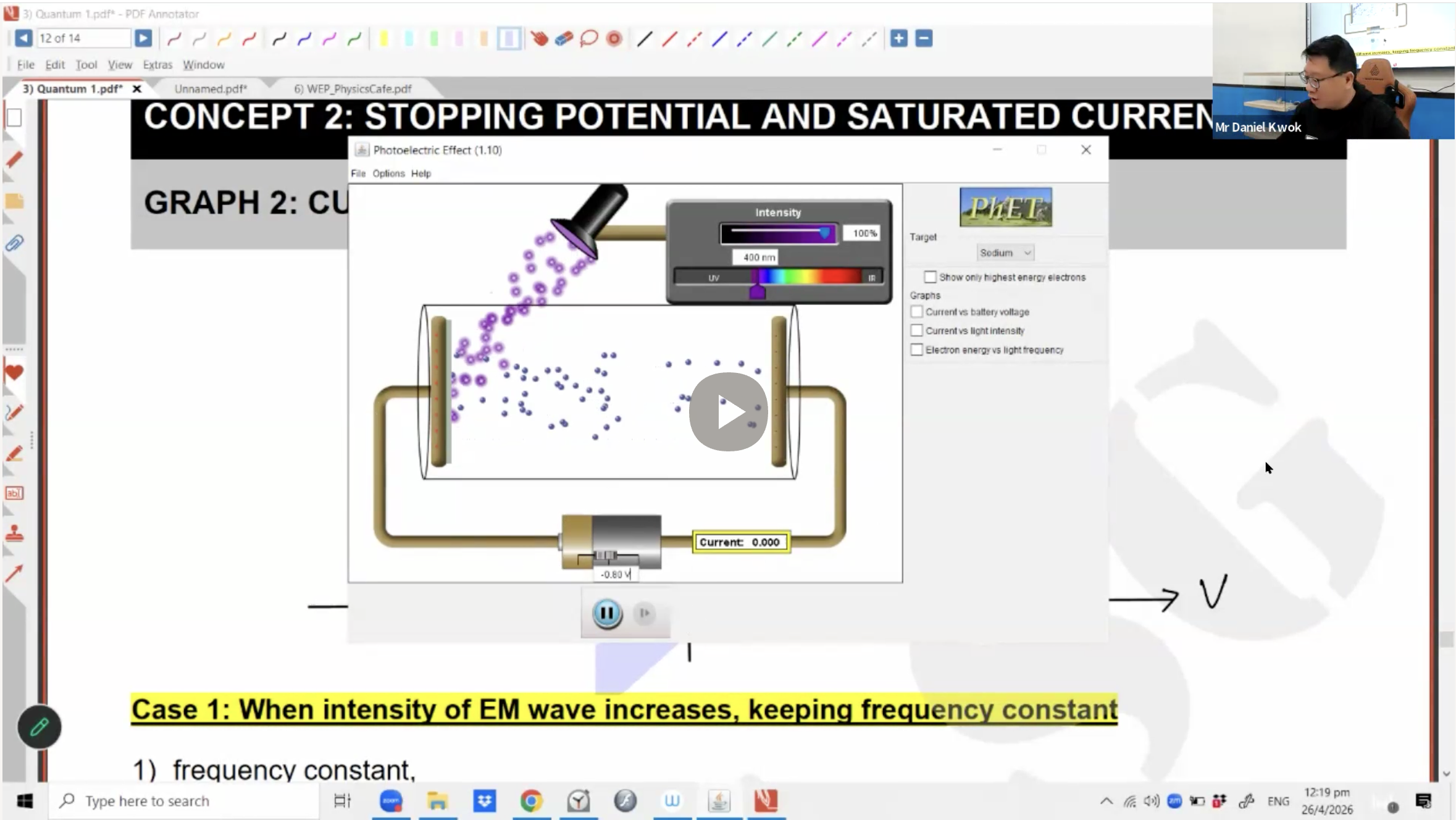 19. Quantum Physics Lesson 1 - Photo-Electric Effect [2026] - Mr DK