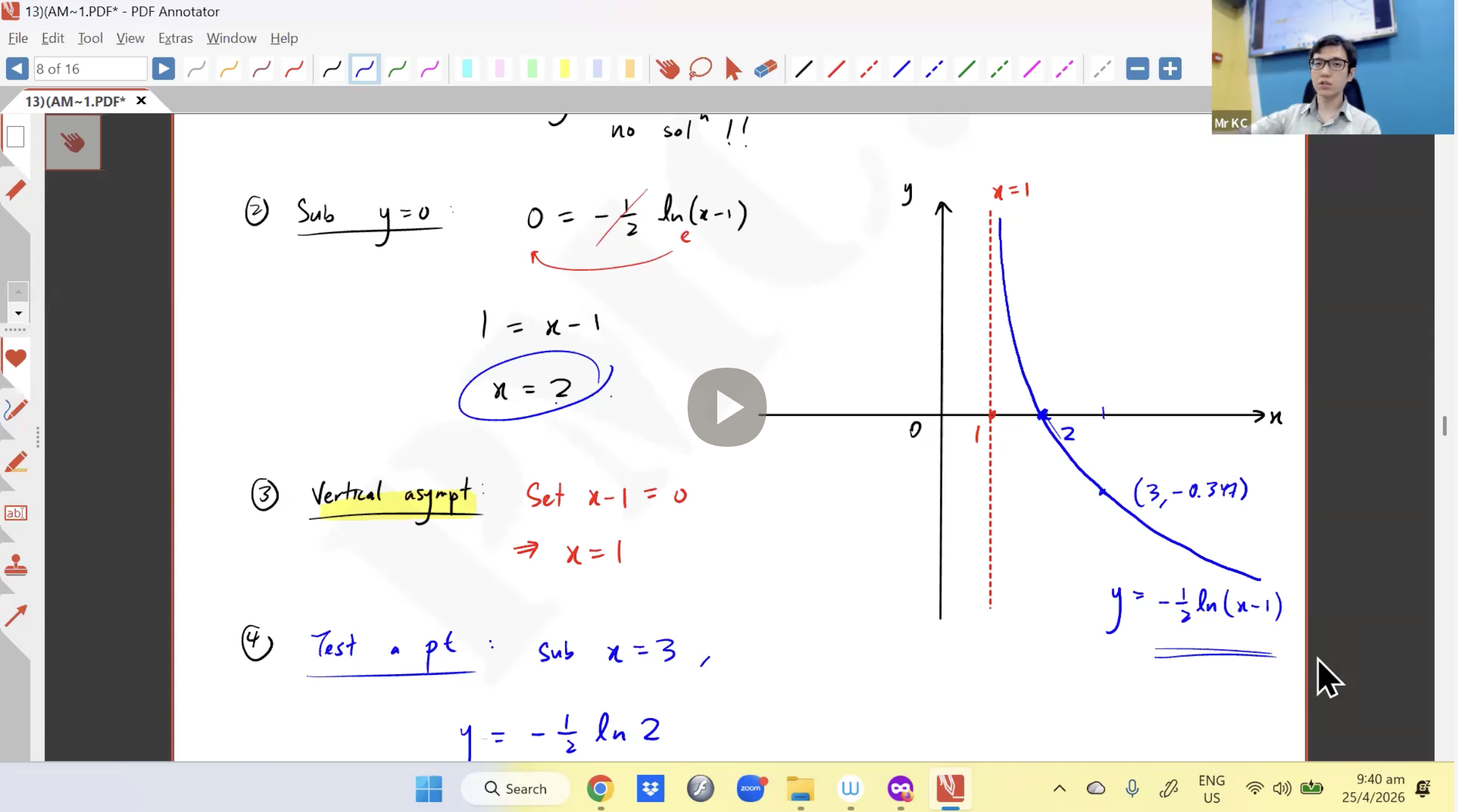 19. (AM) Exponential and Logarithmic Graphs [2026] - Mr KC