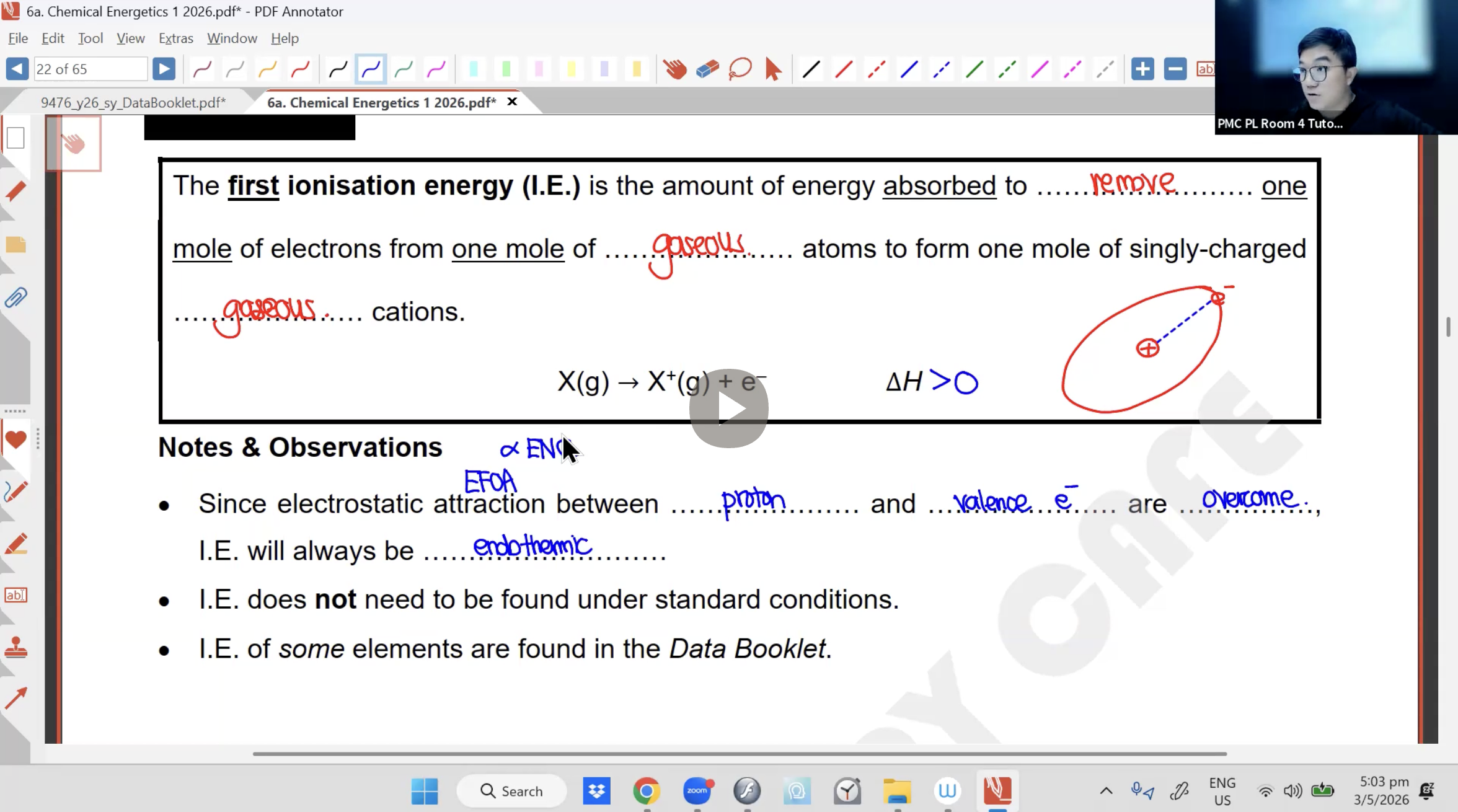 20. Energetics 1 L2 [2026] - Dr D