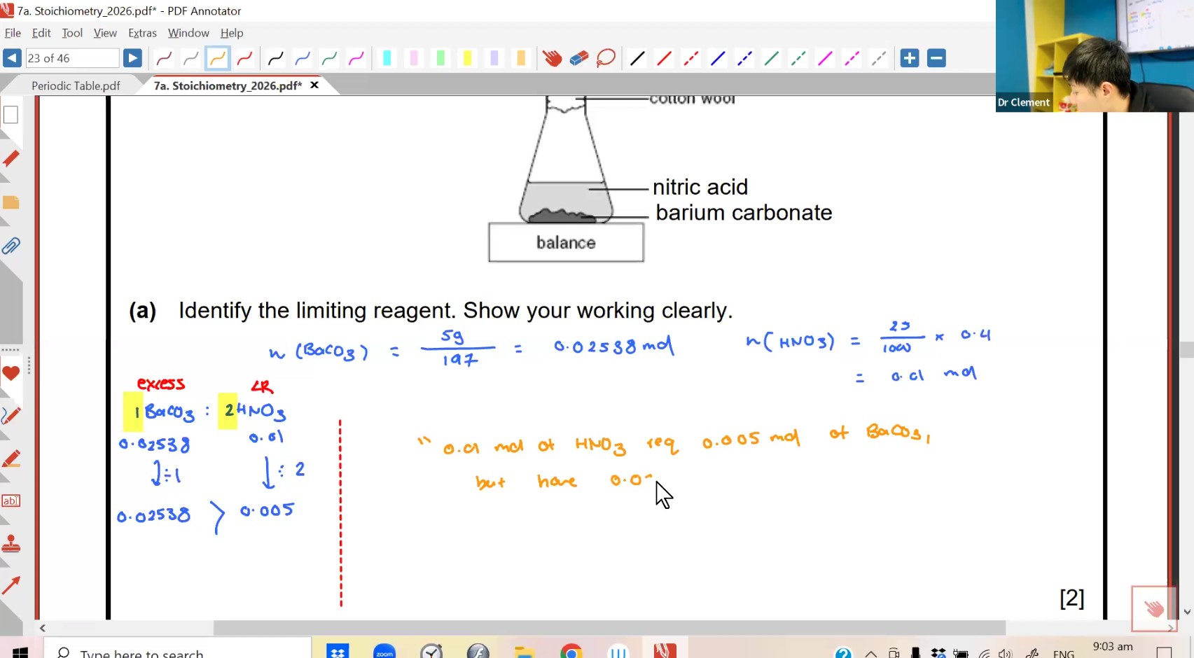 20. Stoichiometry 3 [2026] - Dr C