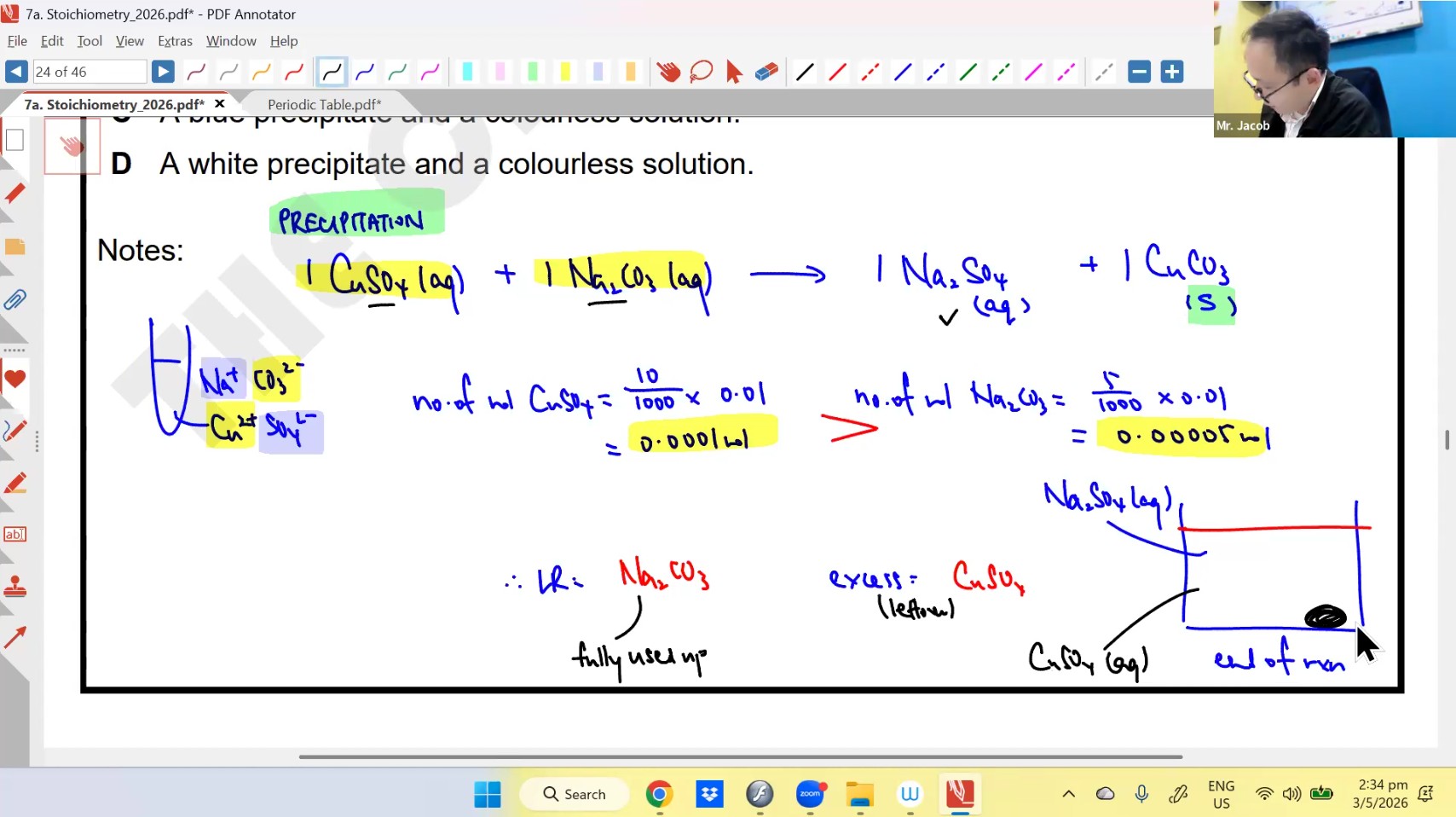 20. Stoichiometry 3 [2026] - Mr. JT
