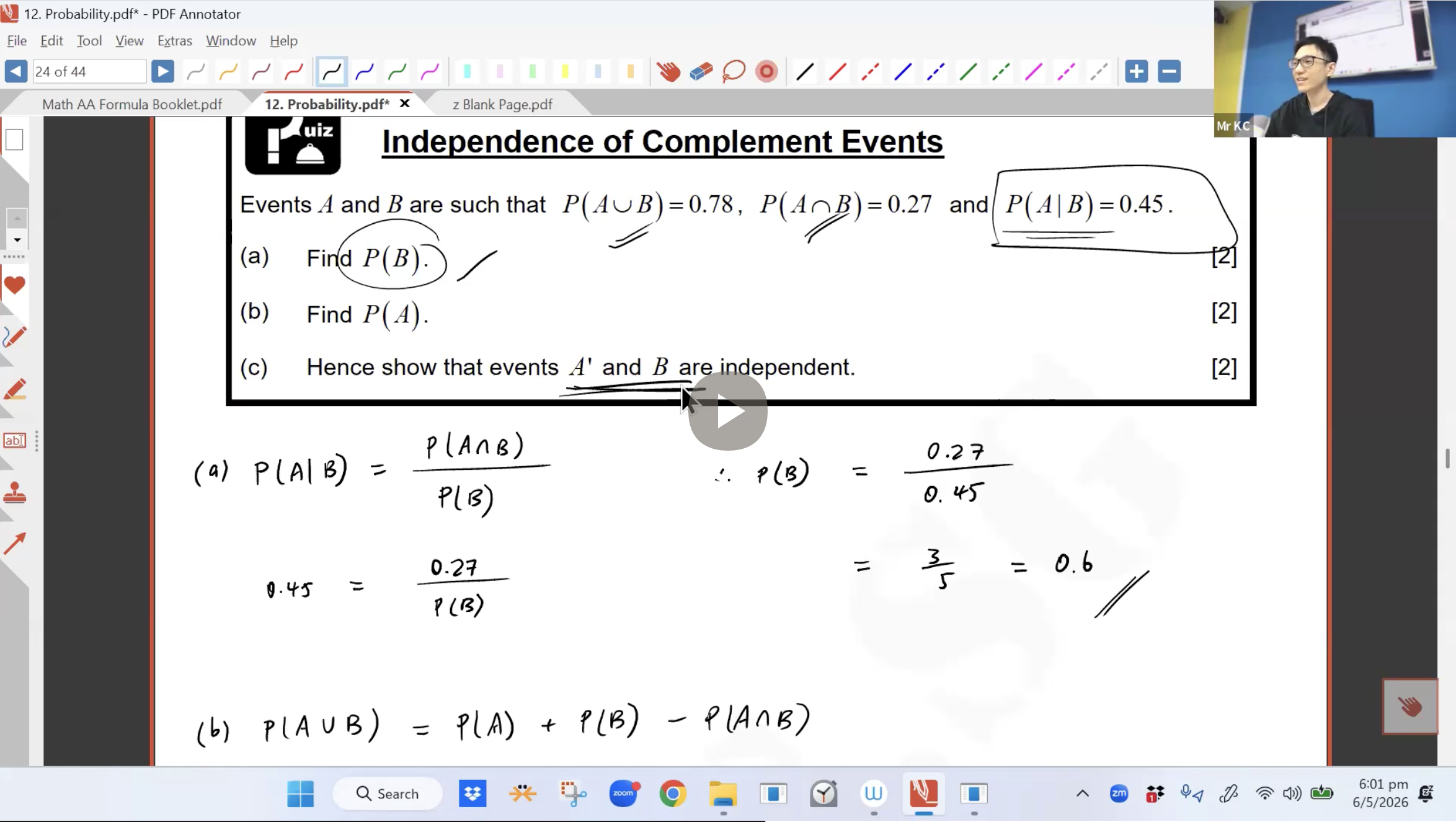 21. Probability L2 [2026] - Mr KC
