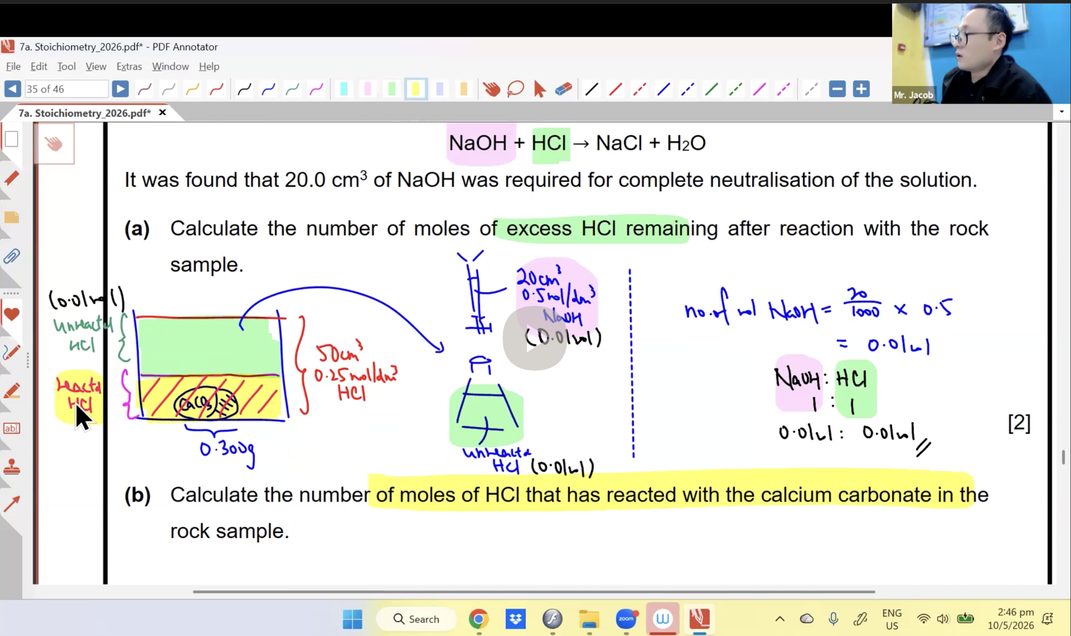 21. Stoichiometry 4 [2026] - Mr JT