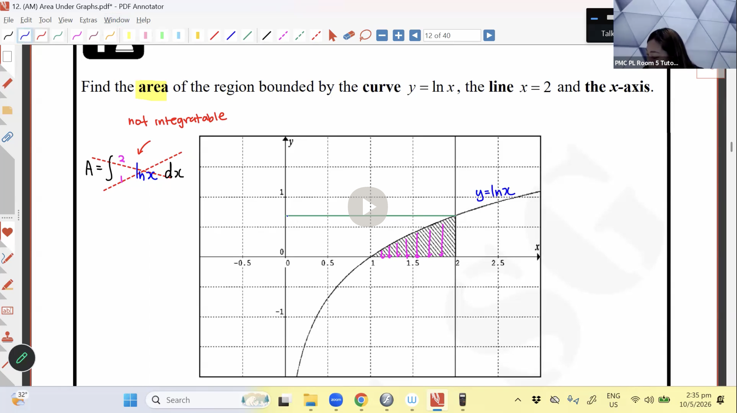 21. (AM) Area Under Graph L1 [2026] - Ms JL
