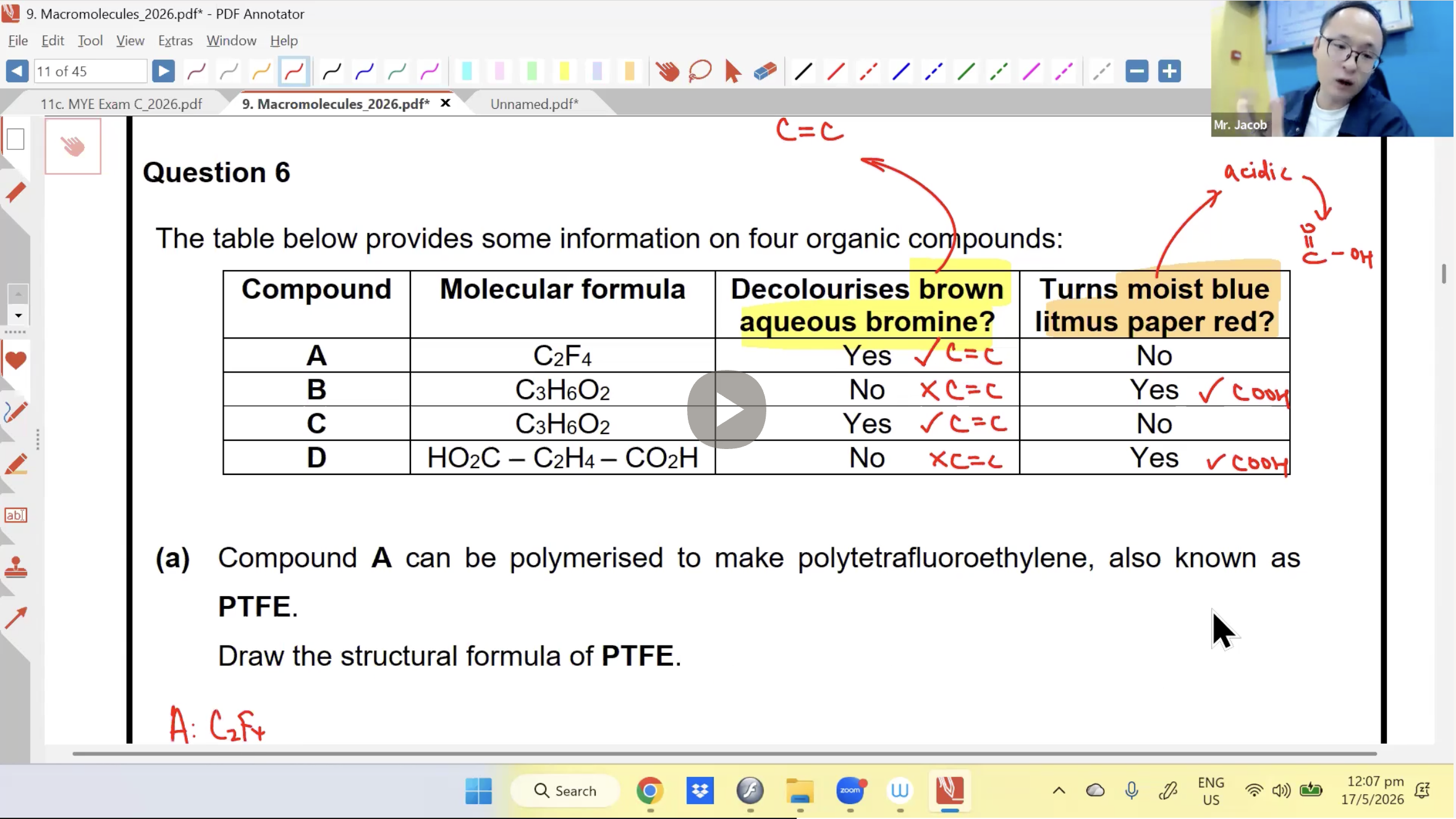 22. Organic Chemistry 7 - Recap & Macromolecules [2026] - Mr JT