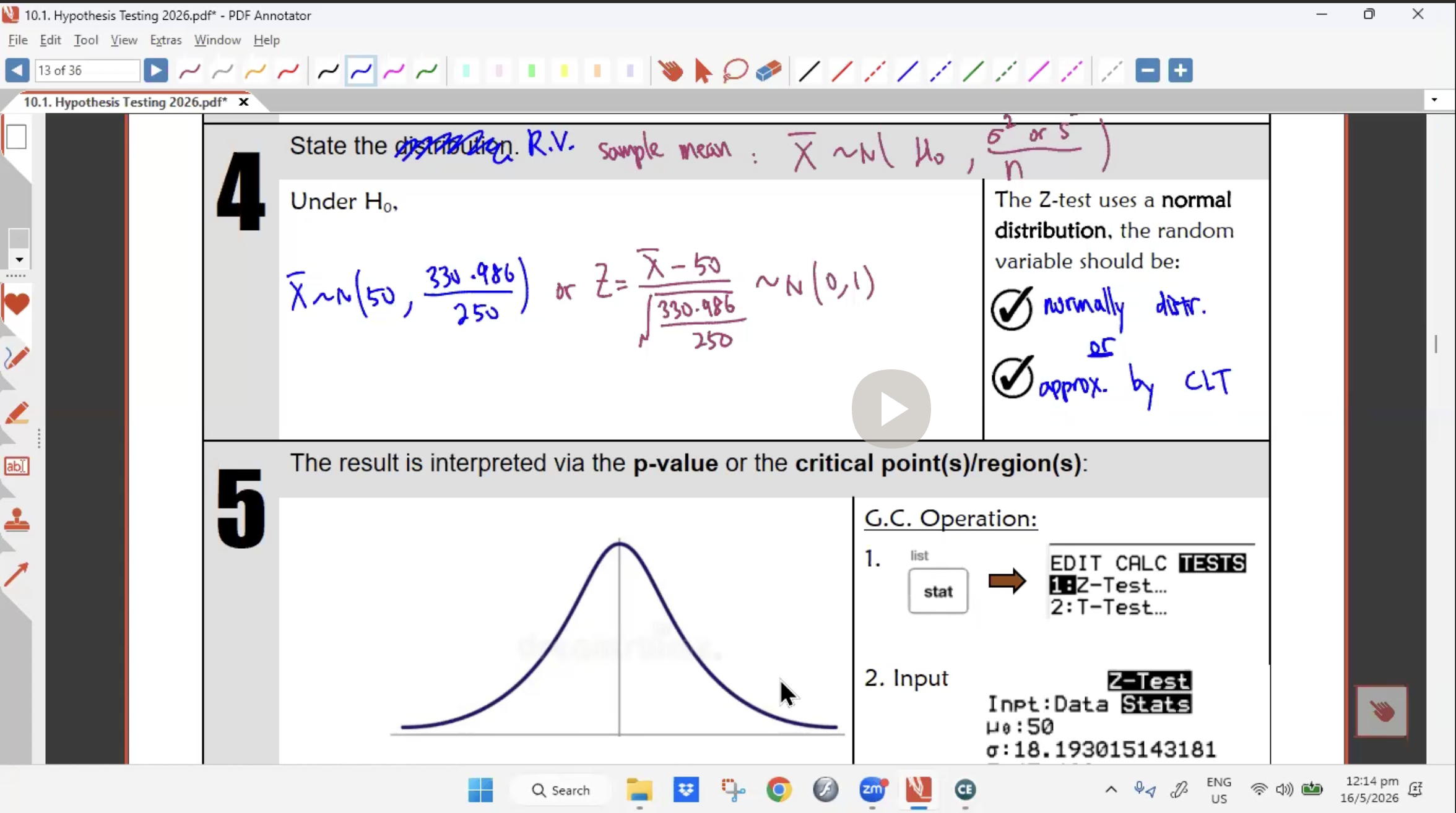 22. Hypothesis Testing L1 [2026] - Mr CT