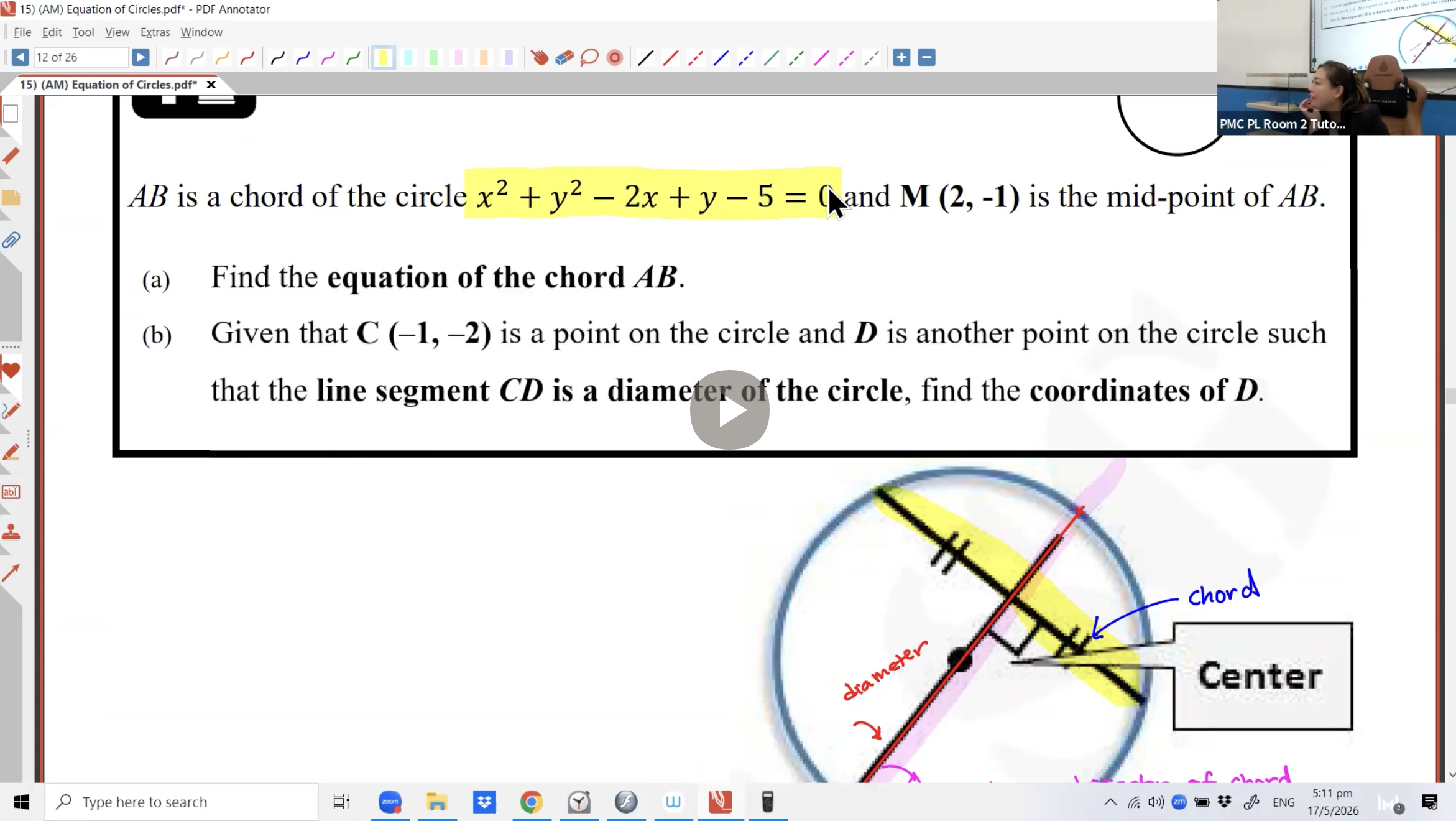 22. (AM) Equation of Circles Part 1 [2026] - Ms JL
