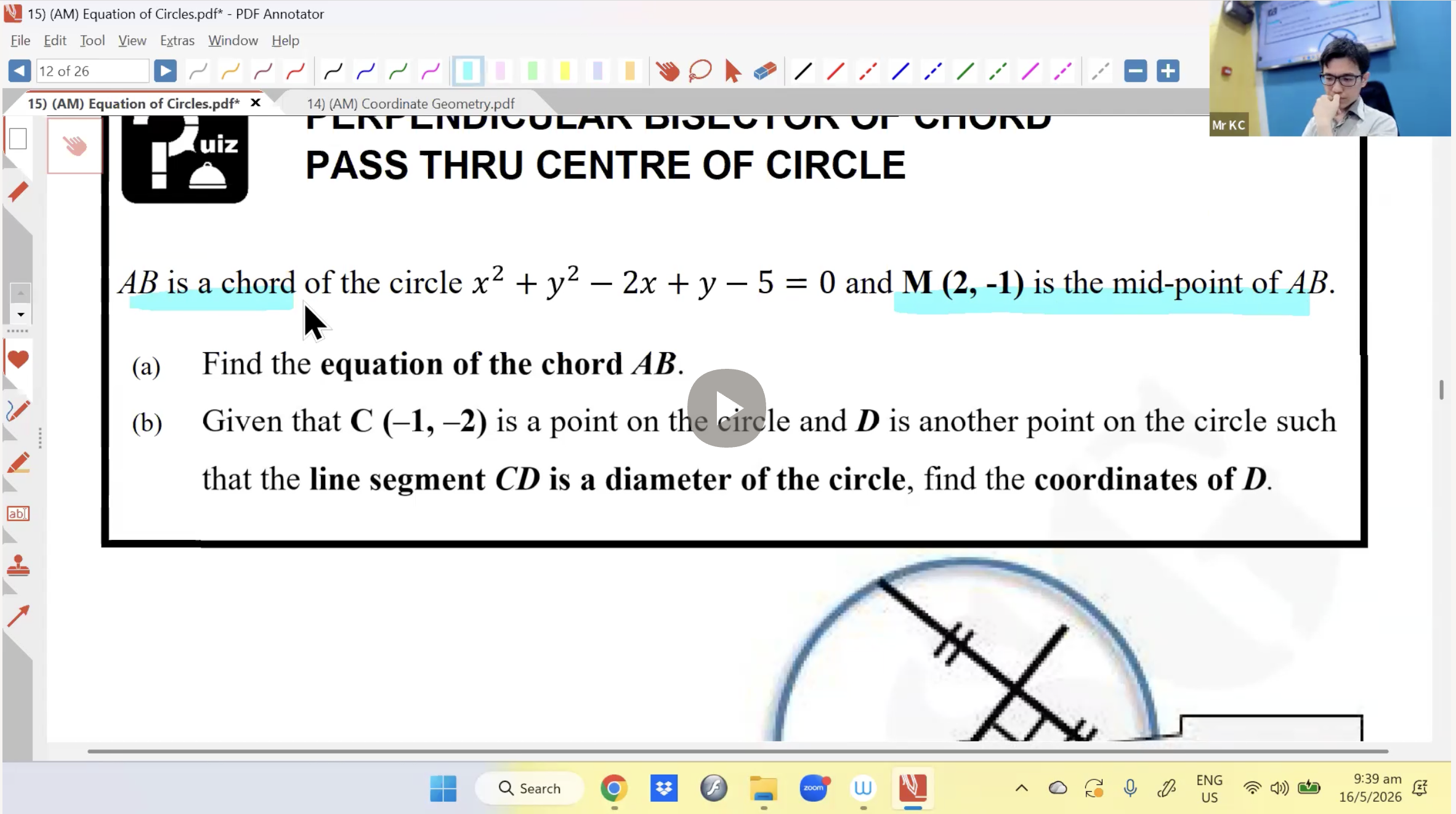 22. (AM) Equation of Circles Part 1 [2026] - Mr KC
