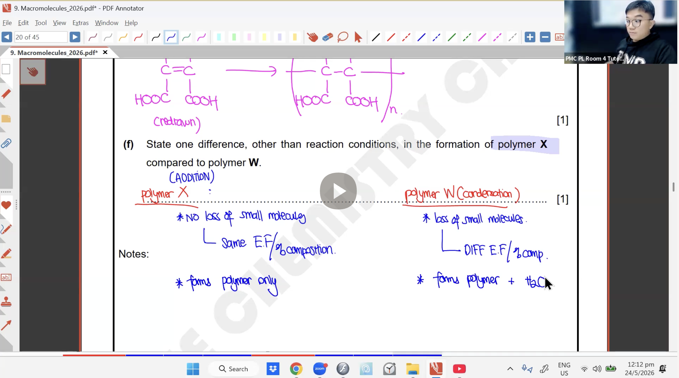 23. Organic Chemistry 8 - Macromolecules [2026] - Dr D