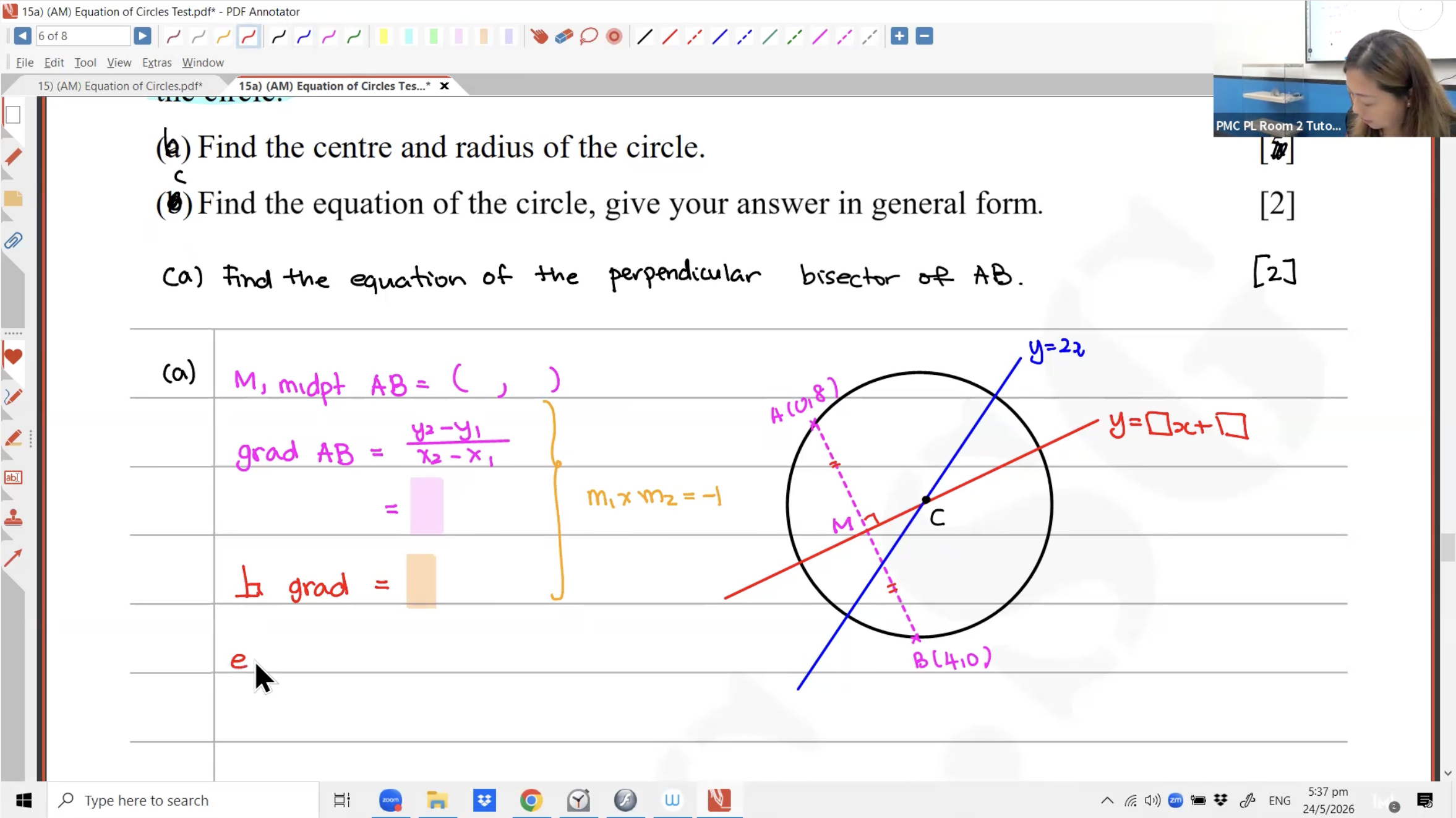 23. (AM) Equation of Circles Part 2 [2026] - Ms JL