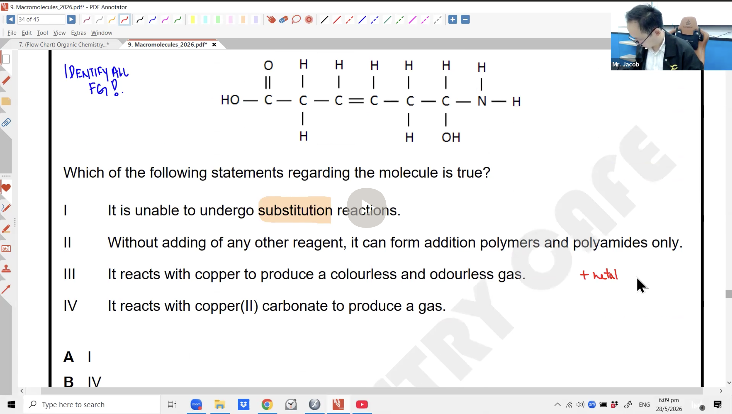24. Organic Chemistry 9 - Macromolecules [2026] - Mr JT