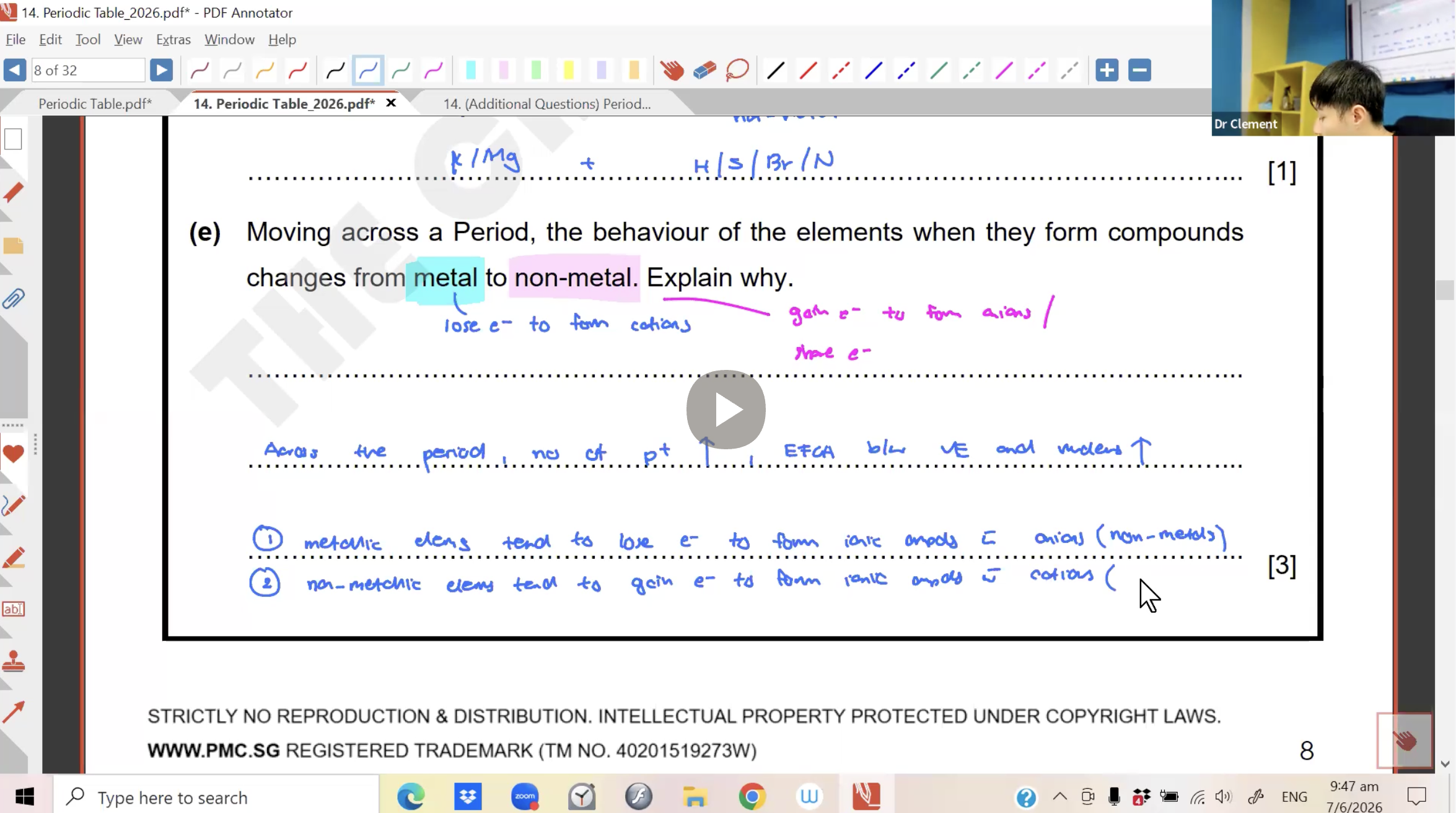25. Periodic Table 1 [2026] - Dr C