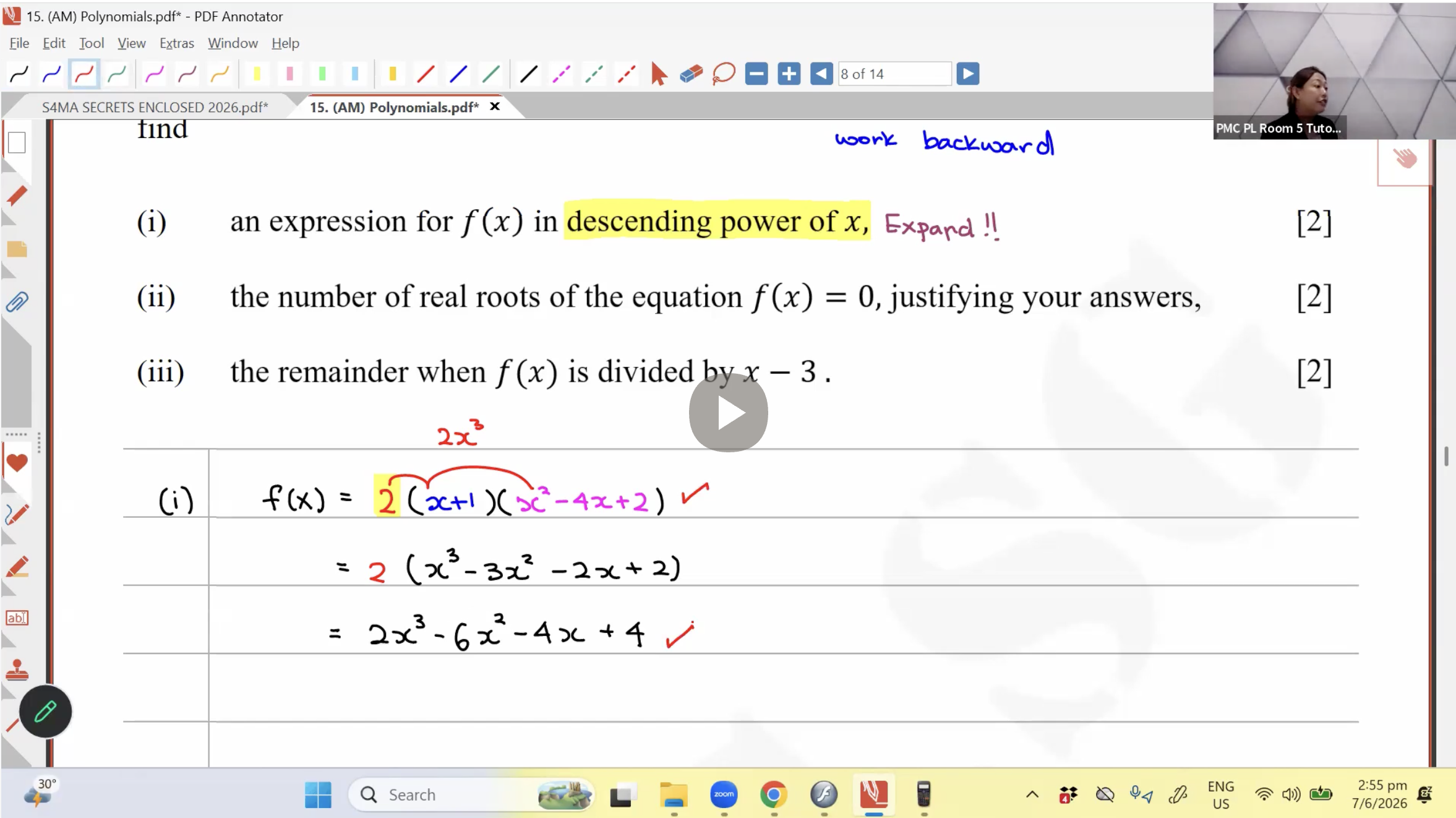 25. Final Revision: Polynomial [2026] - Ms JL