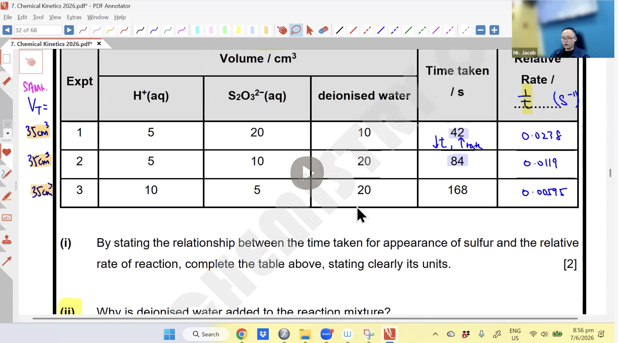 25. Reaction Kinetics L2 [2026] - Mr JT