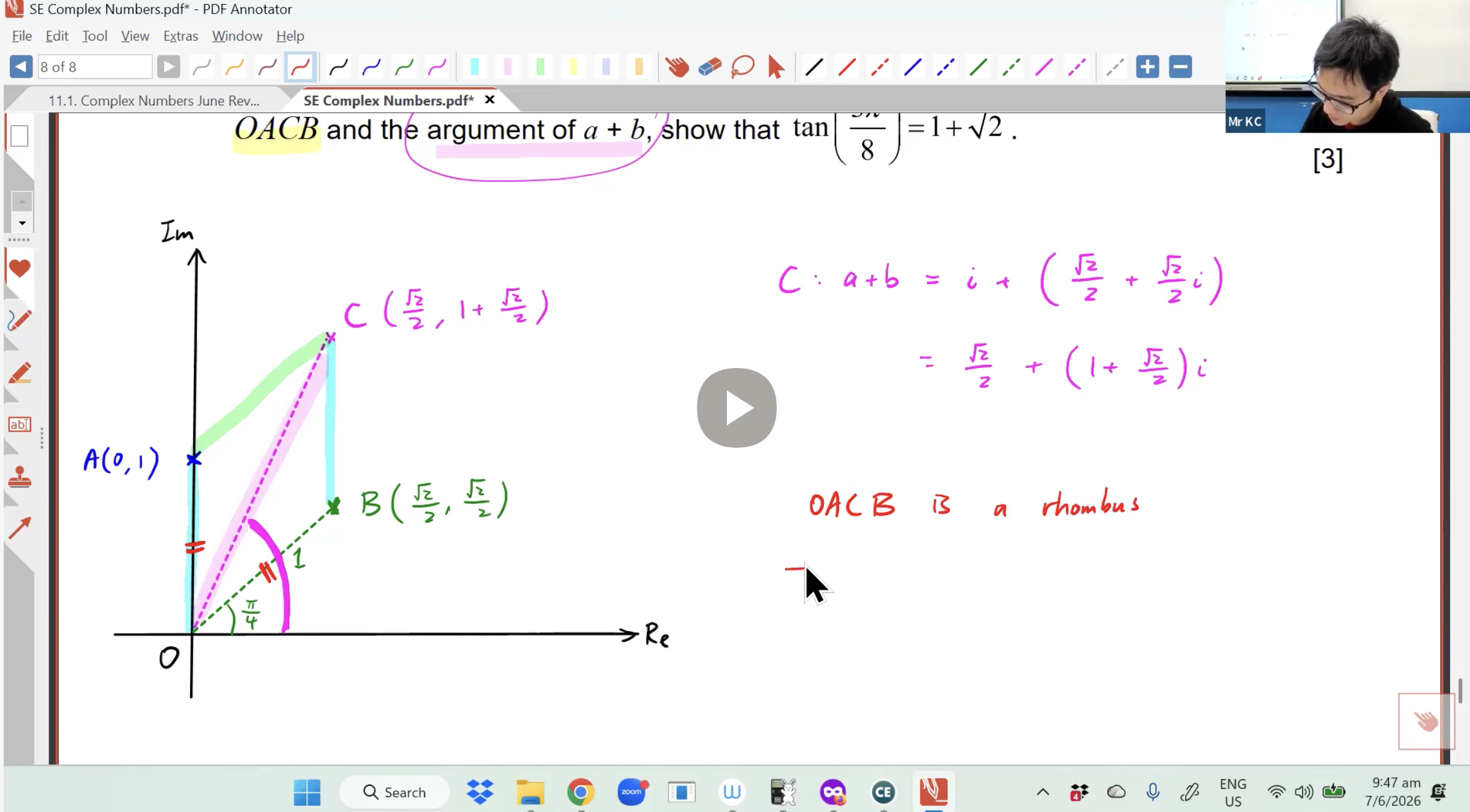 25b. June Revision: Complex Numbers [2026] - Mr KC