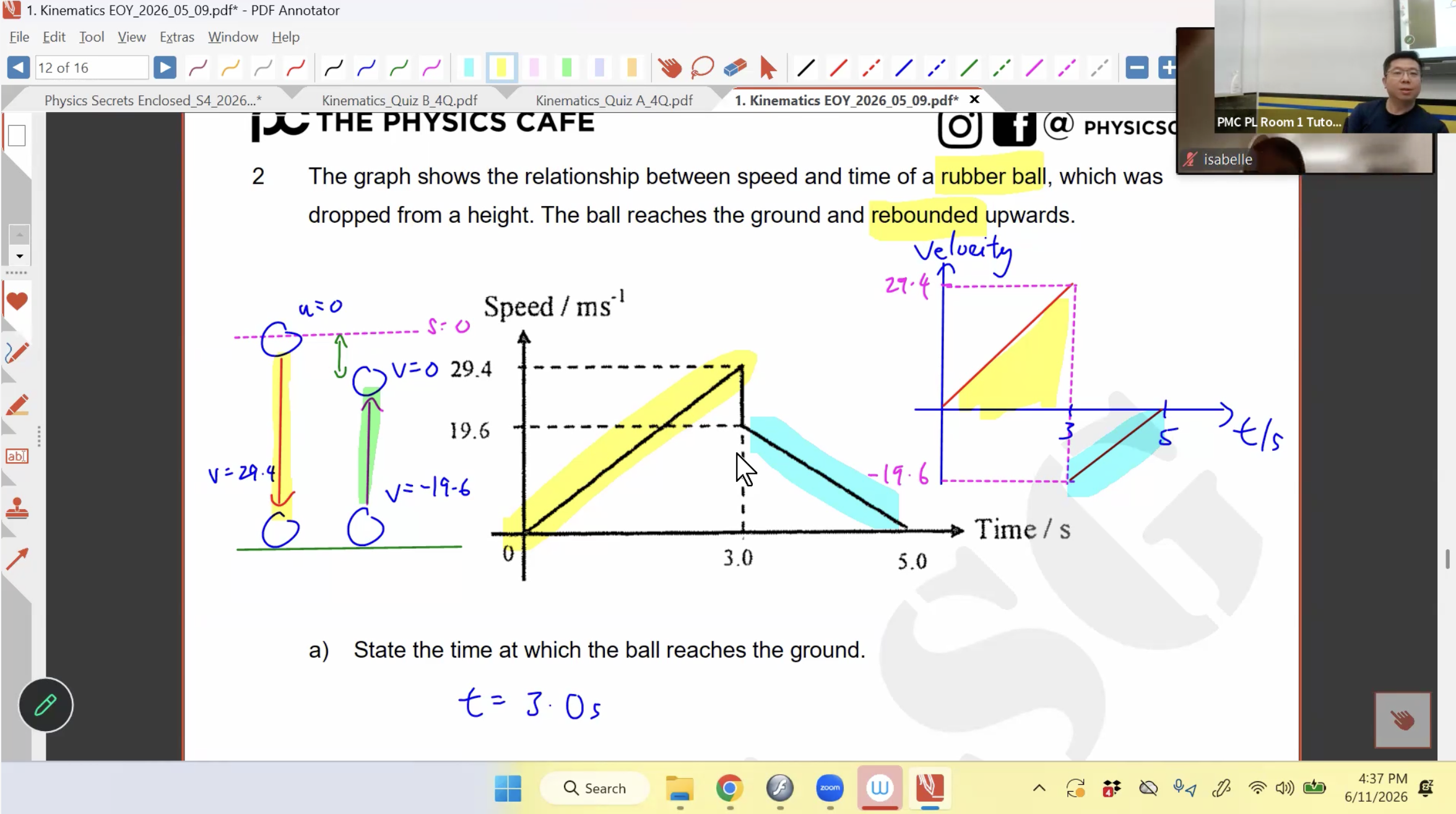 26b. Kinematics EOY Revision (4 hrs) [2026] - Mr SW Part 1