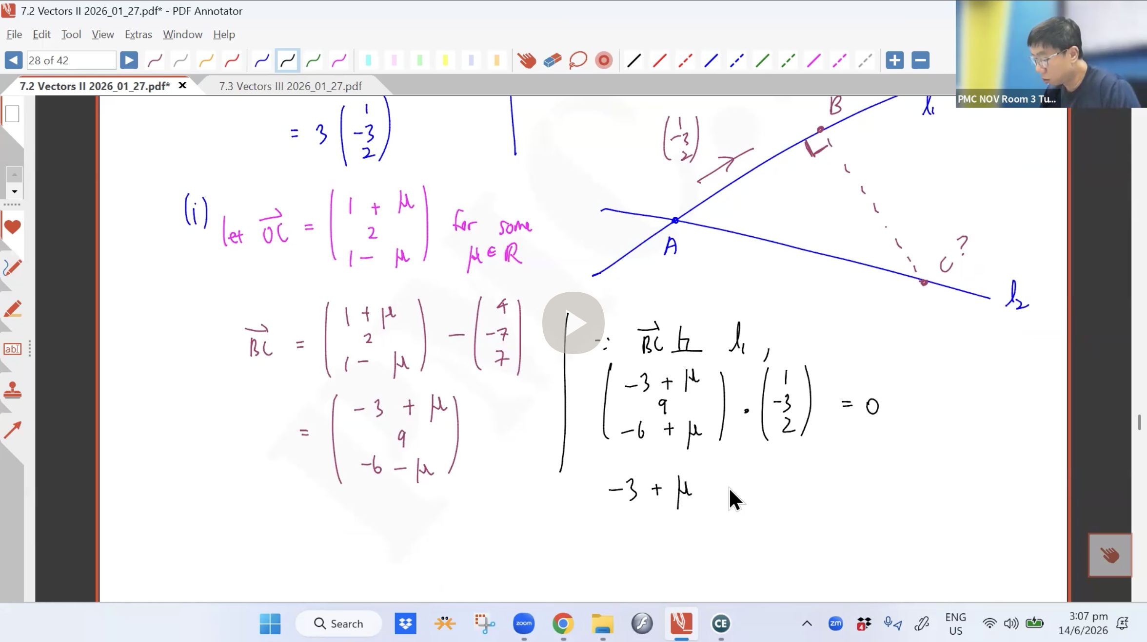 26. Vectors 2 L2 & Vectors 3 L1 [2026] - Mr CT