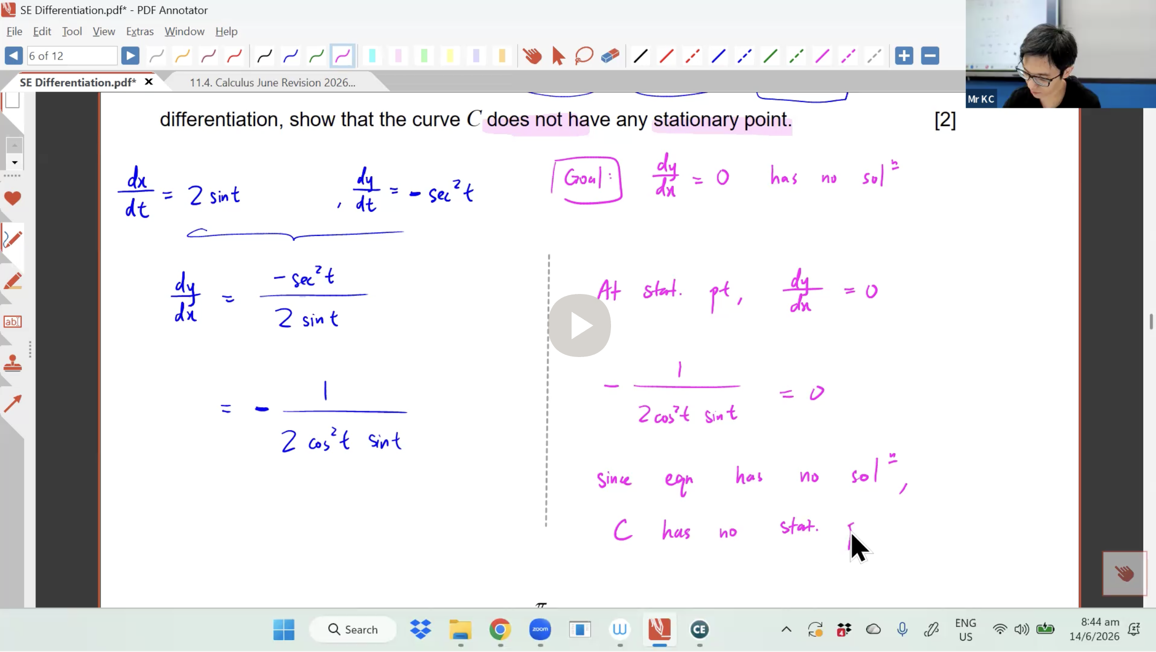 26b. June Revision: Differentiation [2026] - Mr KC