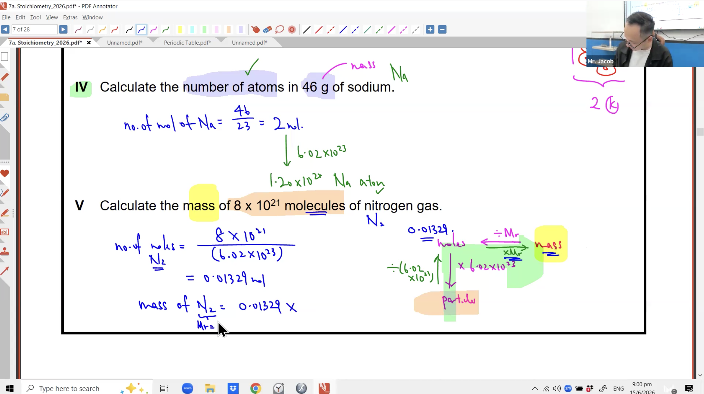 27. (C) Mole Calculations 1 [2026] - Mr JT