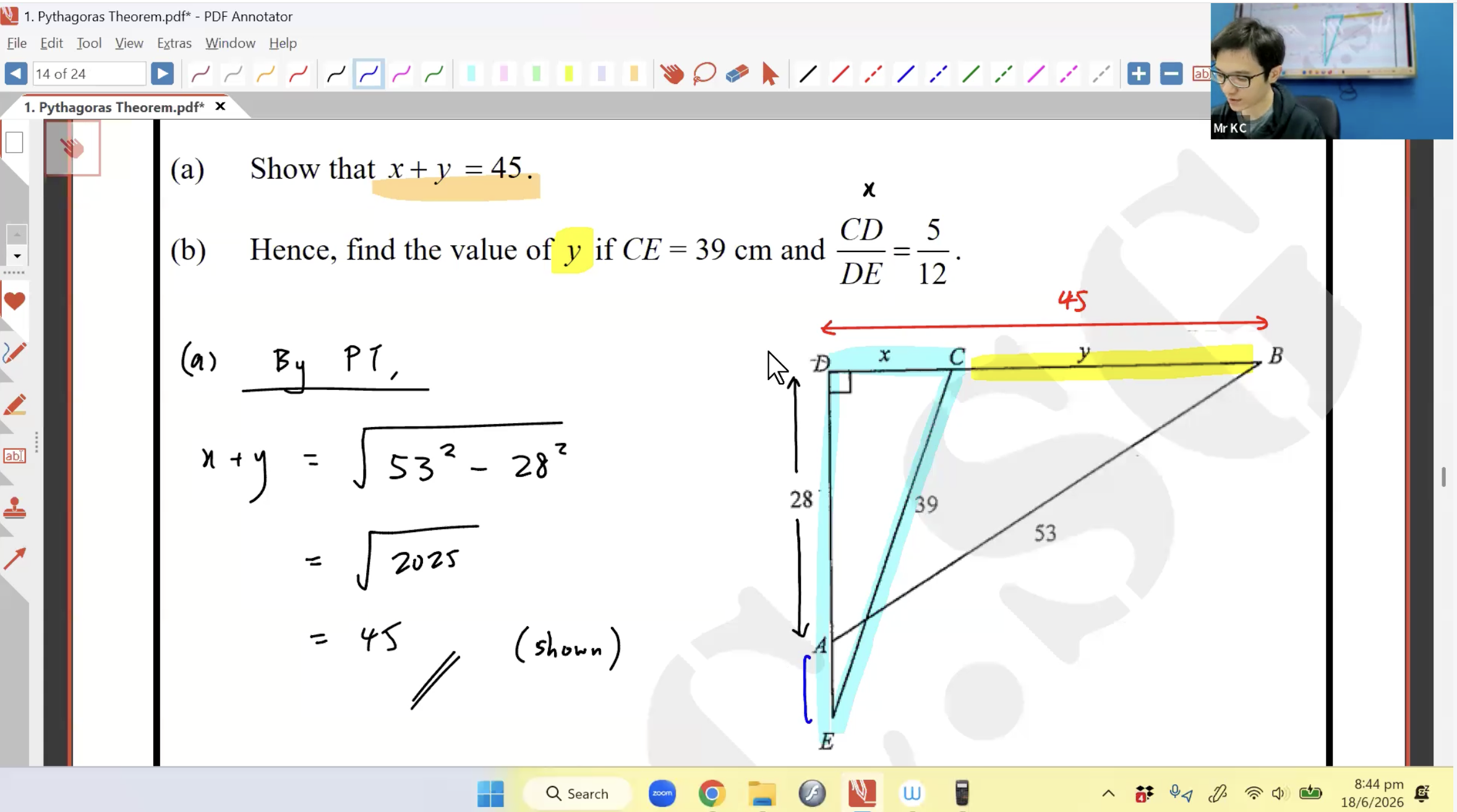 27b. Pythagoras' Theorem [2026] - Mr AA