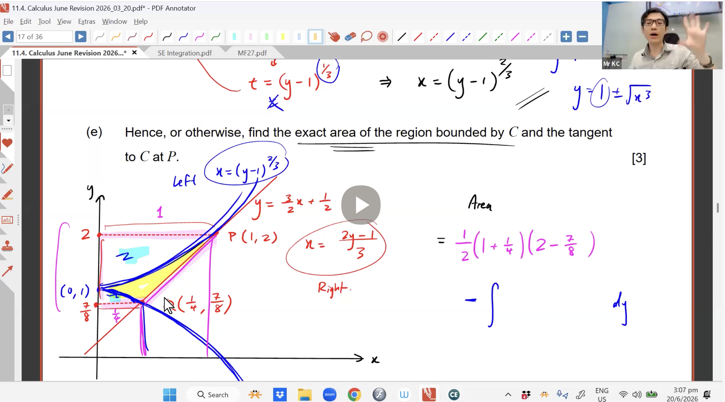 27. June Revision: Integration [2026] - Mr KC