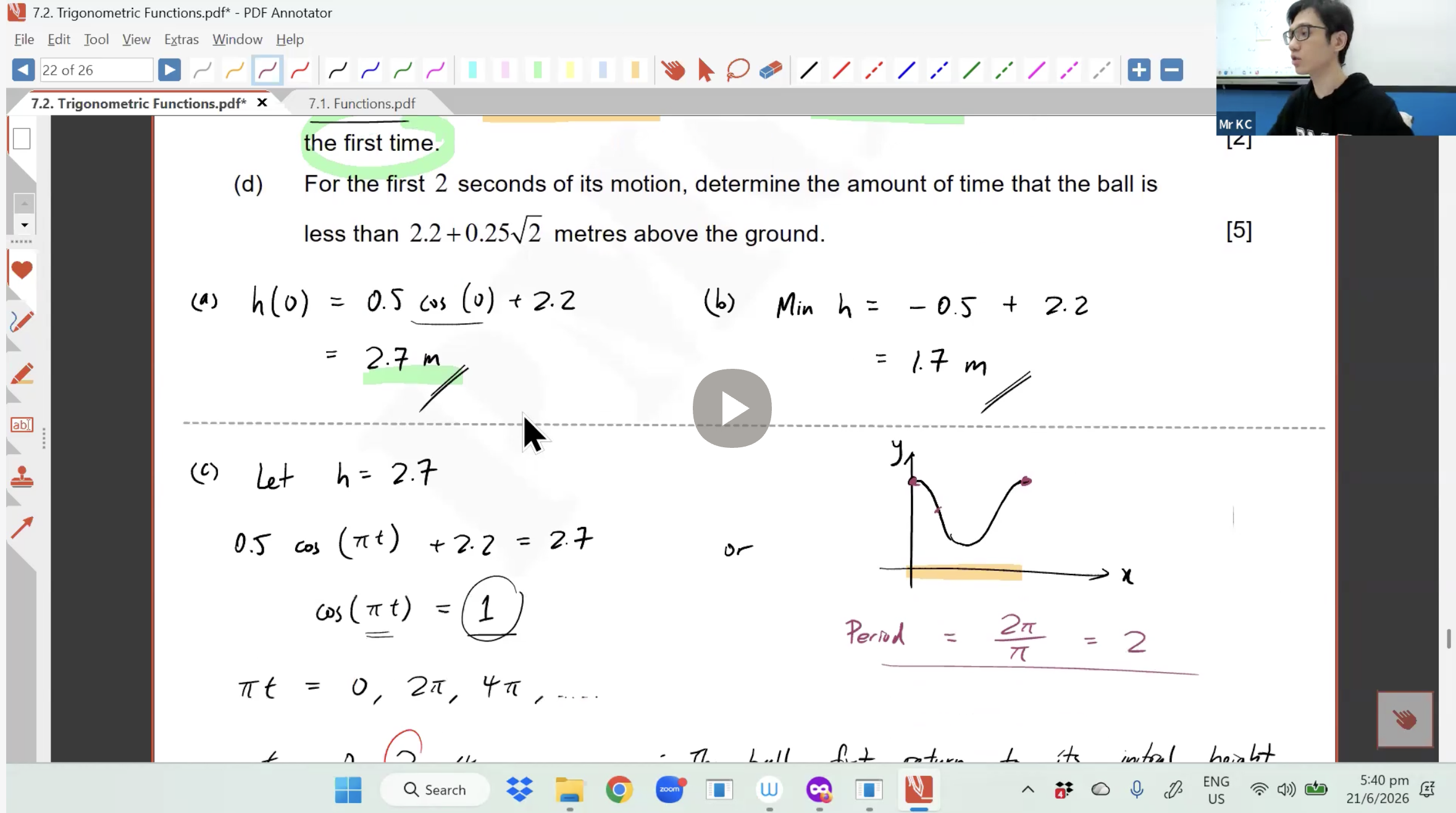27. Trigonometric Functions [2026] - Mr KC