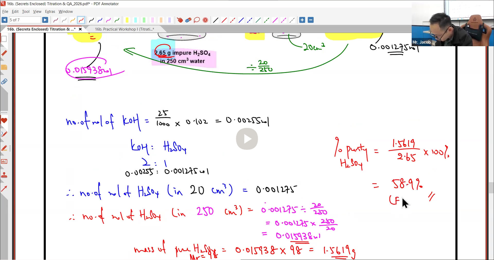 28a. Practical I EOY - QA + Titration (4hrs) [2026]
