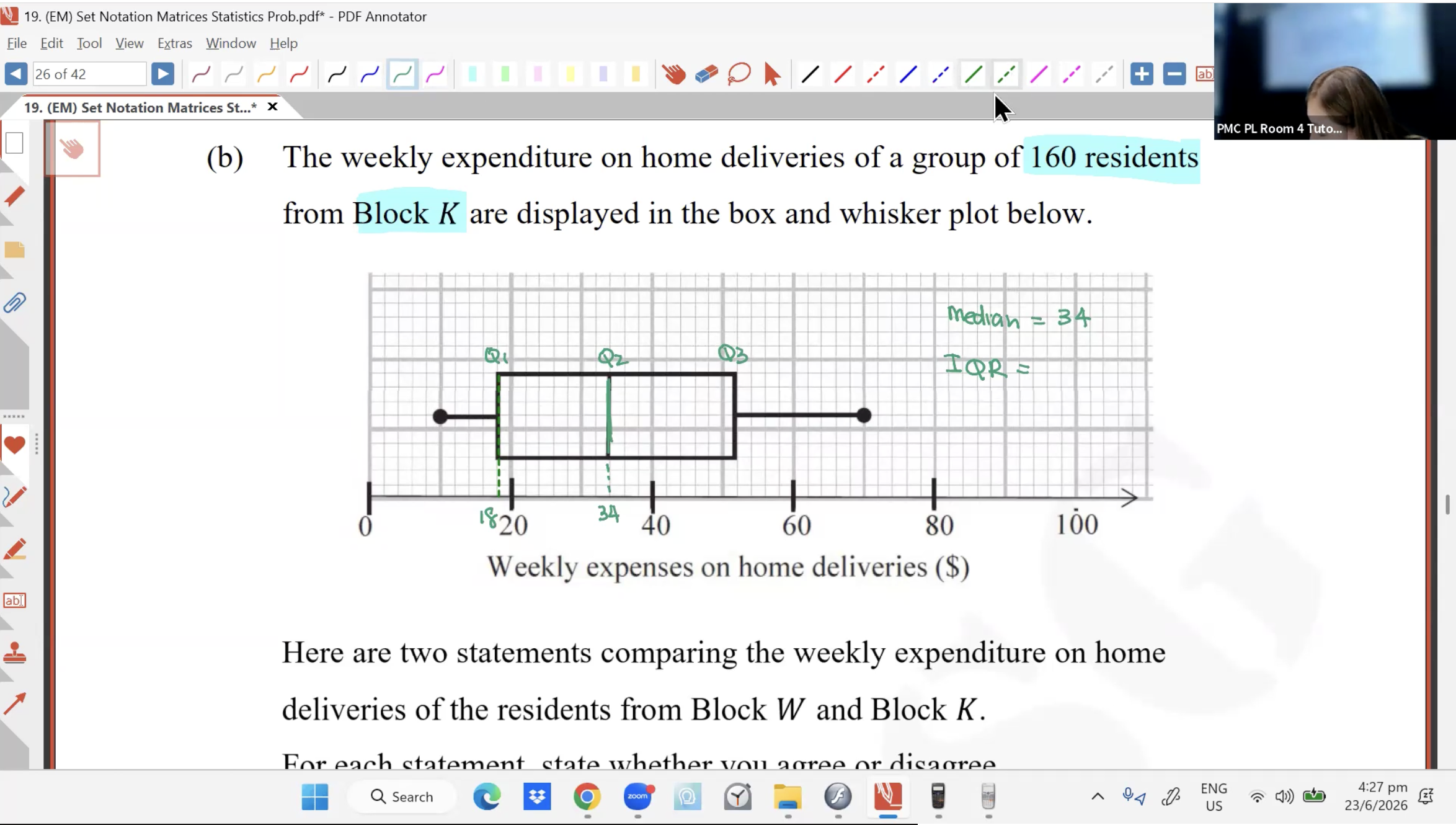 28a. EM Revision on Set Notations, Matrices, Statistics, Probability (4 hrs) [2026] - Ms JL